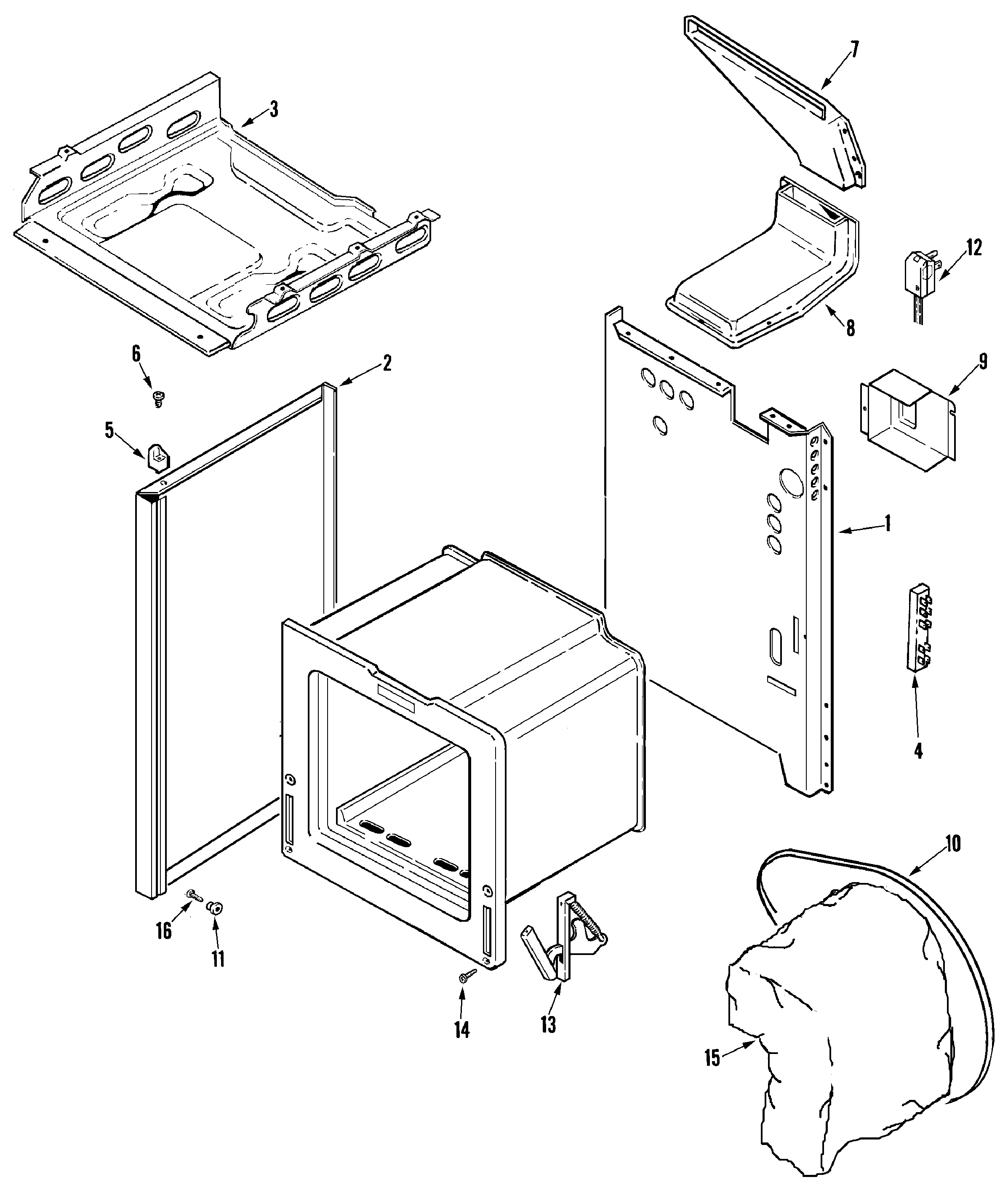 Maytag CBR1430BGH body diagram