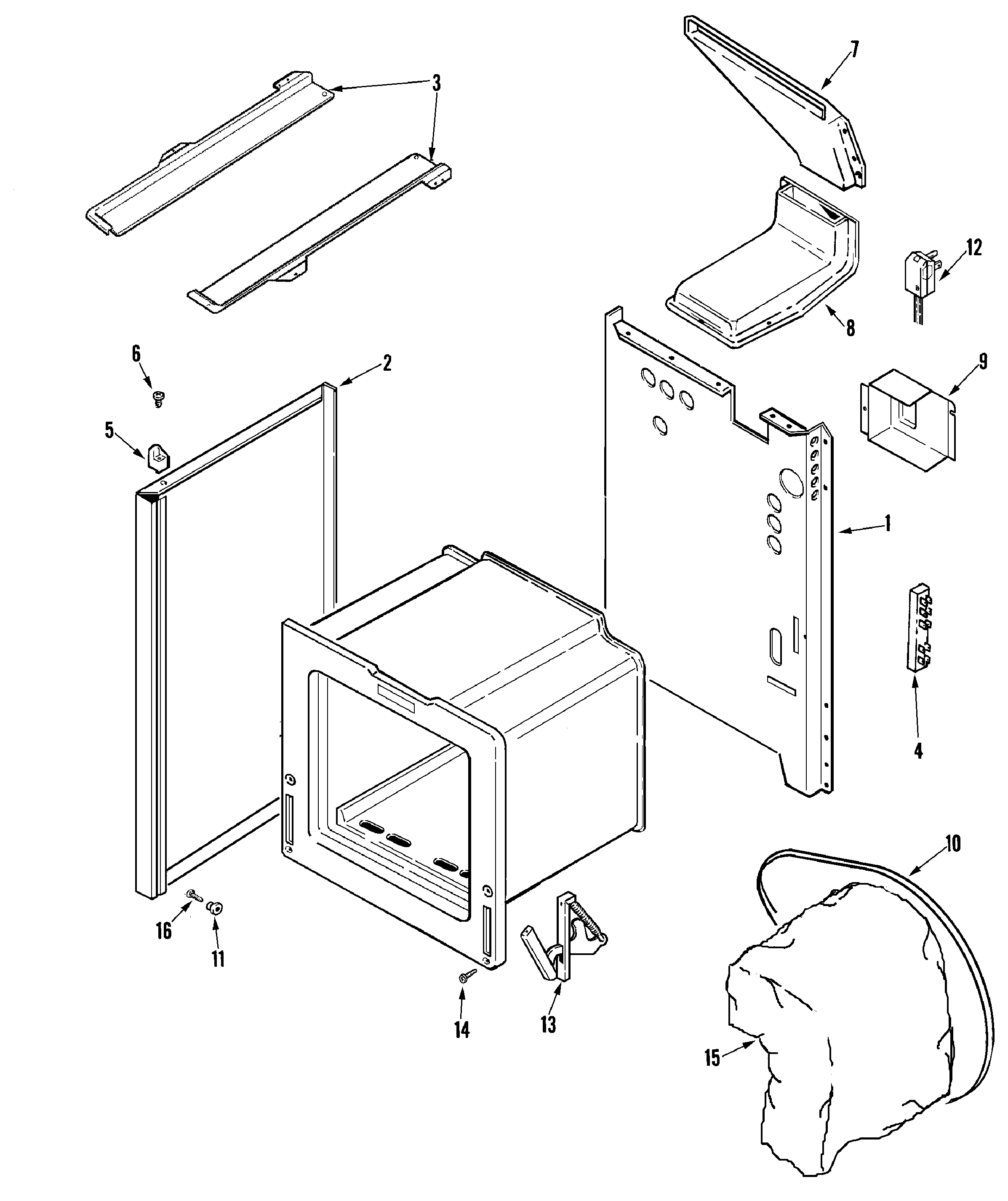 Maytag ALR1420BDQ body diagram