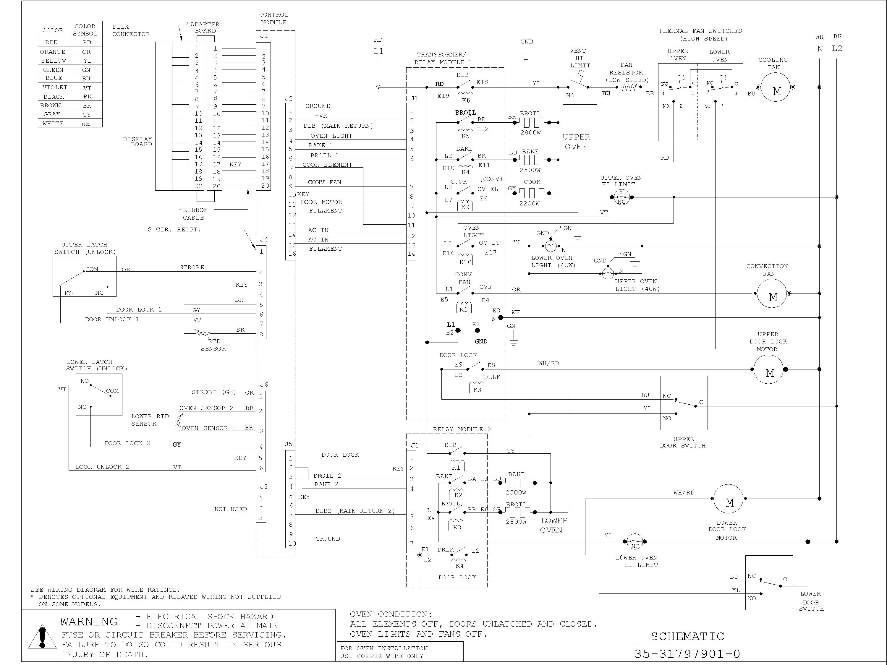 Amana AOCD2770WW-P113237NWW wiring information diagram