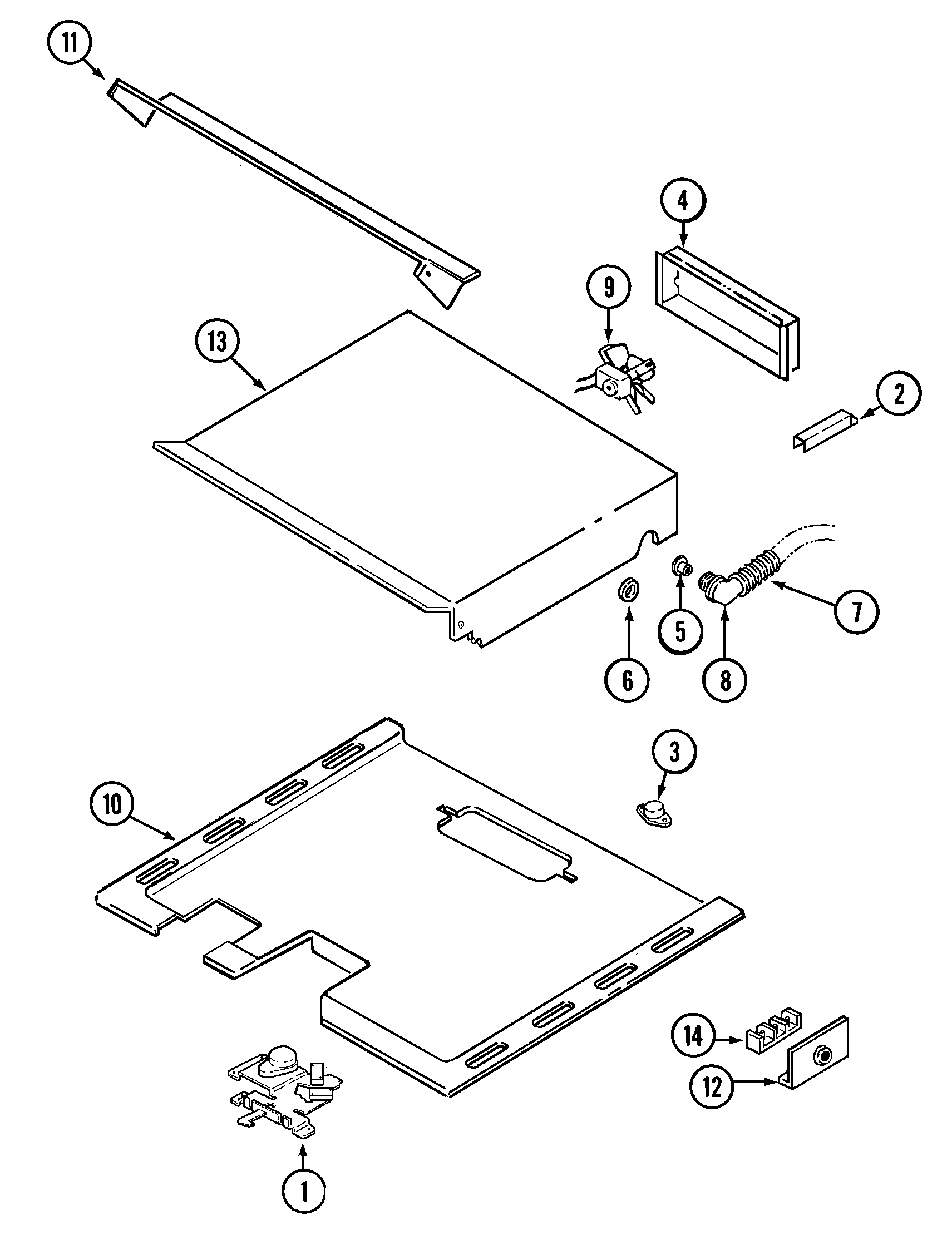 Maytag MEW5530AAB internal controls diagram