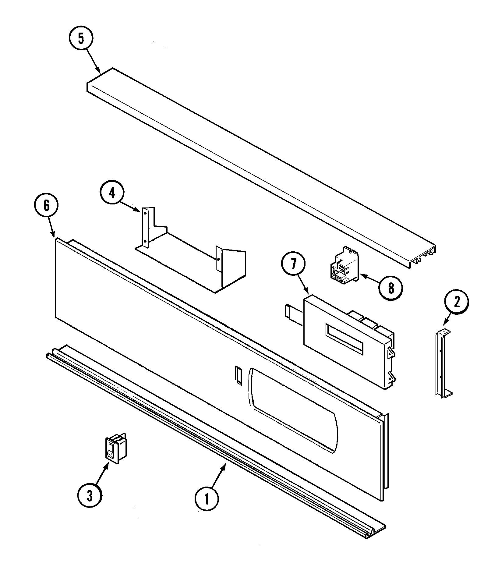 Maytag MEW5530ACB control panel diagram