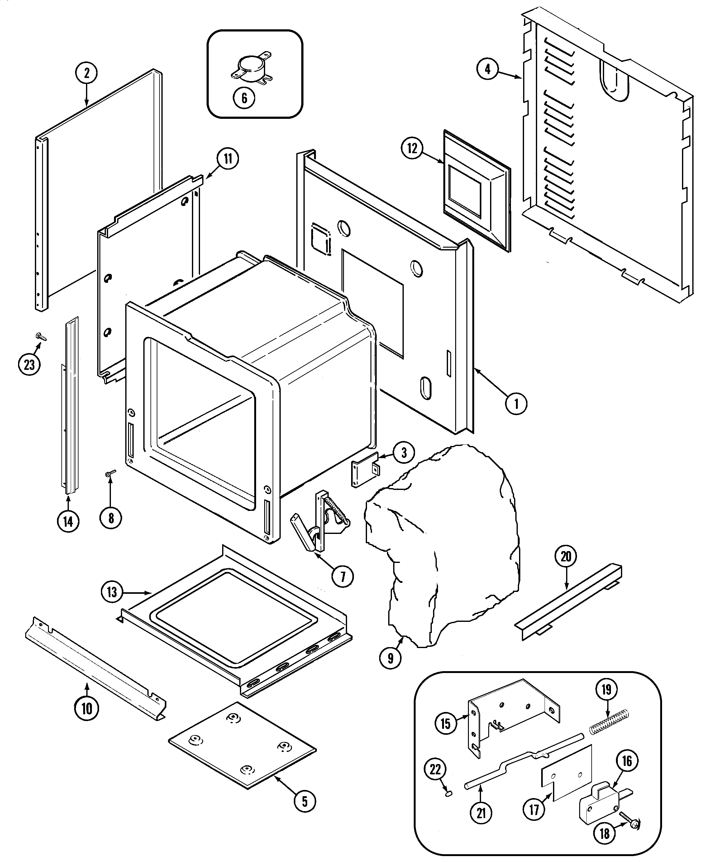 Maytag MEW5530ACB body diagram