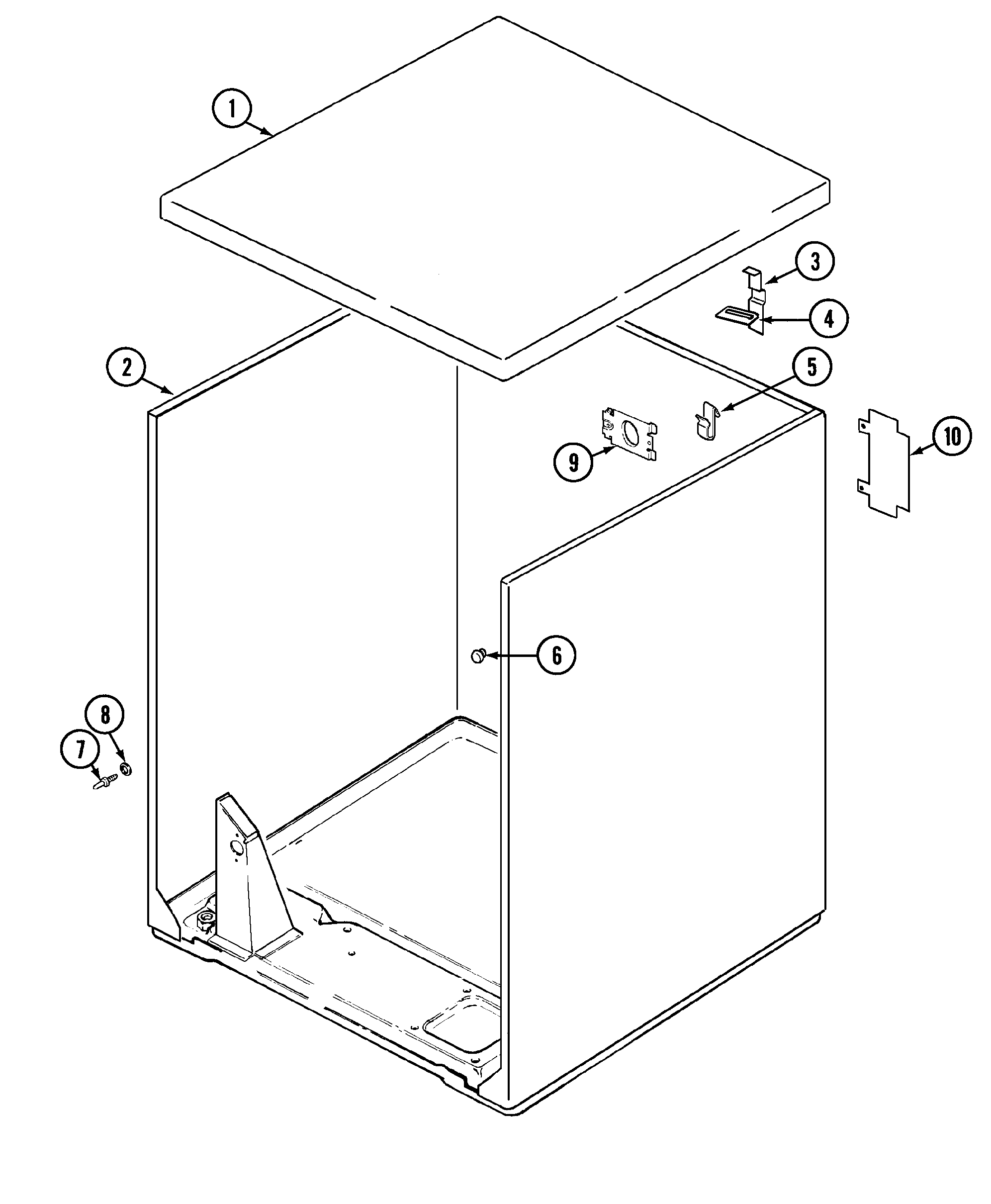 Jenn-Air JDG3000W cabinet diagram