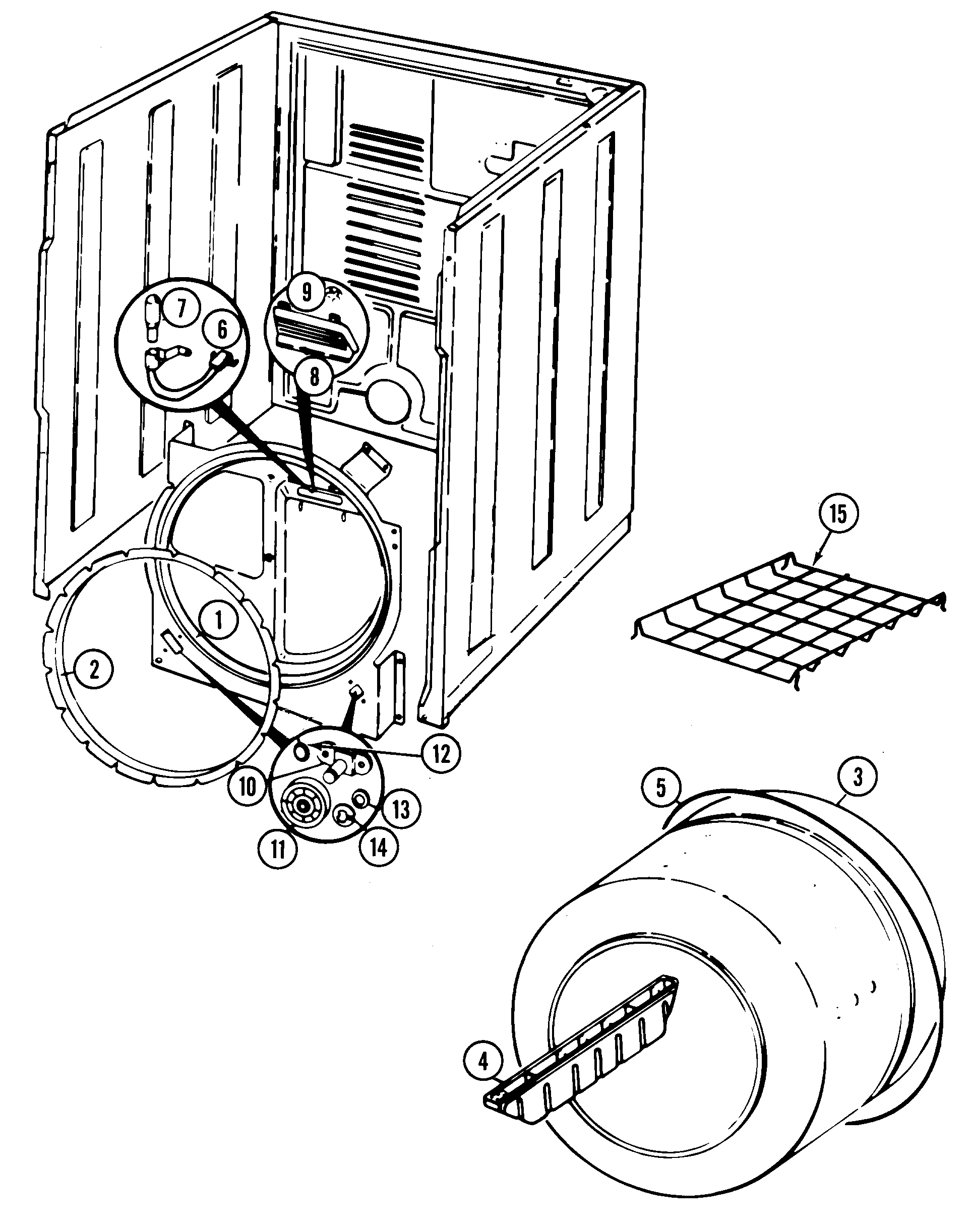 Jenn-Air JDG3000W tumbler diagram
