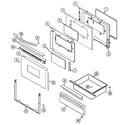 Maytag MGR5729ADQ door/drawer (ada, adh, adl, adq, adw) diagram