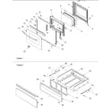 Amana ACF3325AS-PACF3325AS0 oven door and storage drawer diagram