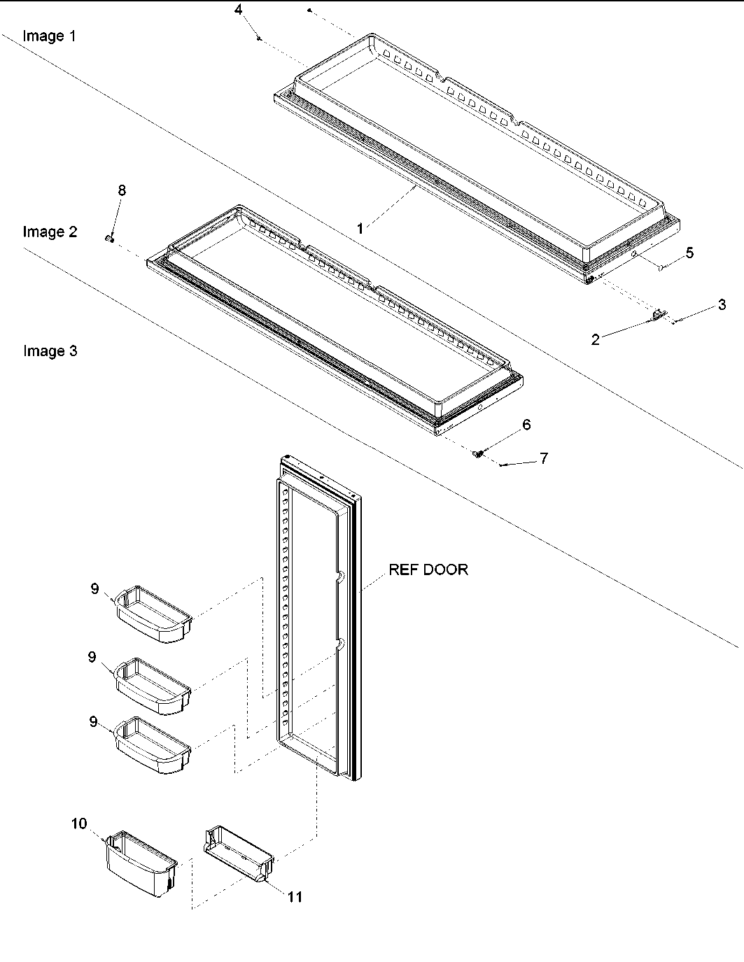 Amana DRSE663BC-PDRSE663BC0 refrigerator door diagram