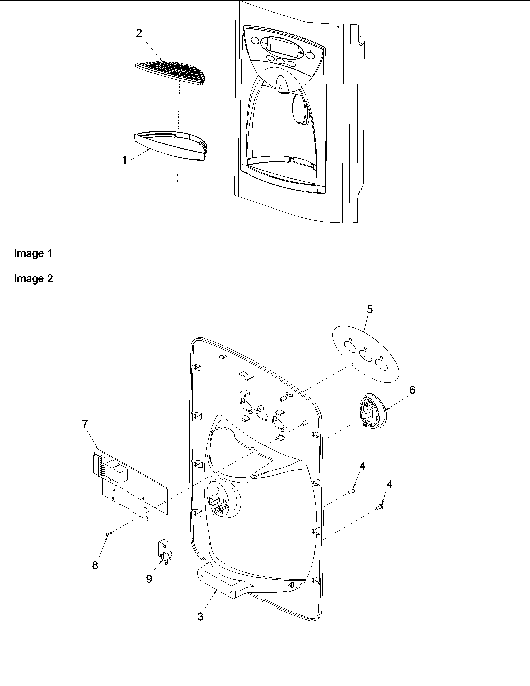 Amana DRSE663BC-PDRSE663BC0 faade diagram