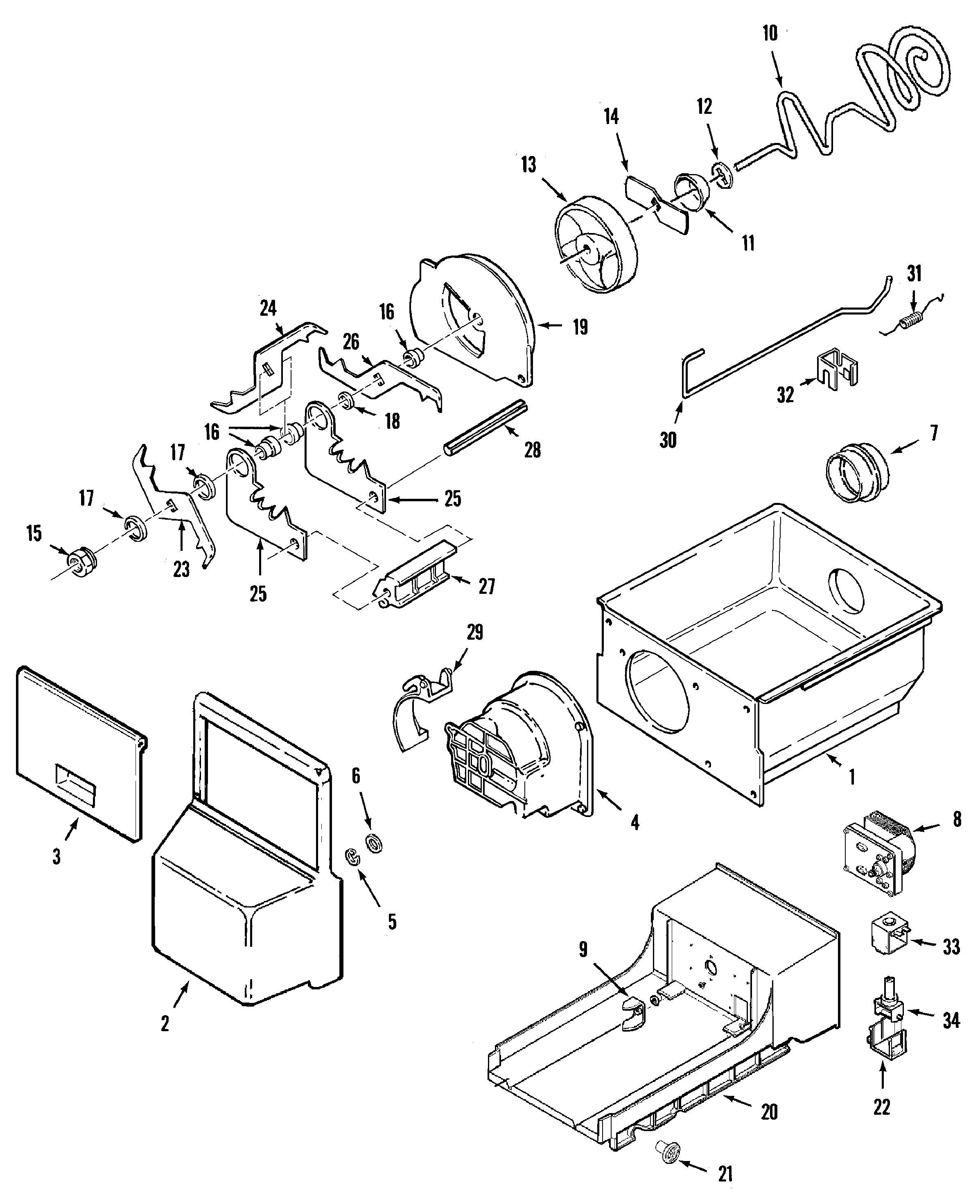 Maytag GS2727GEHW ice bin diagram