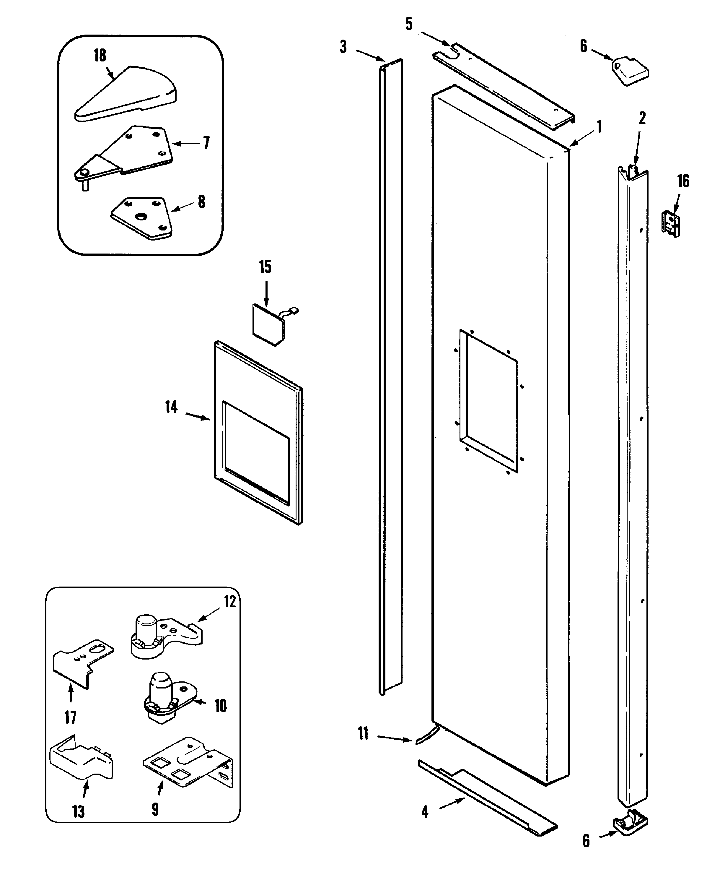Maytag GS2727GEH3 freezer outer door (gs2727geh3) diagram