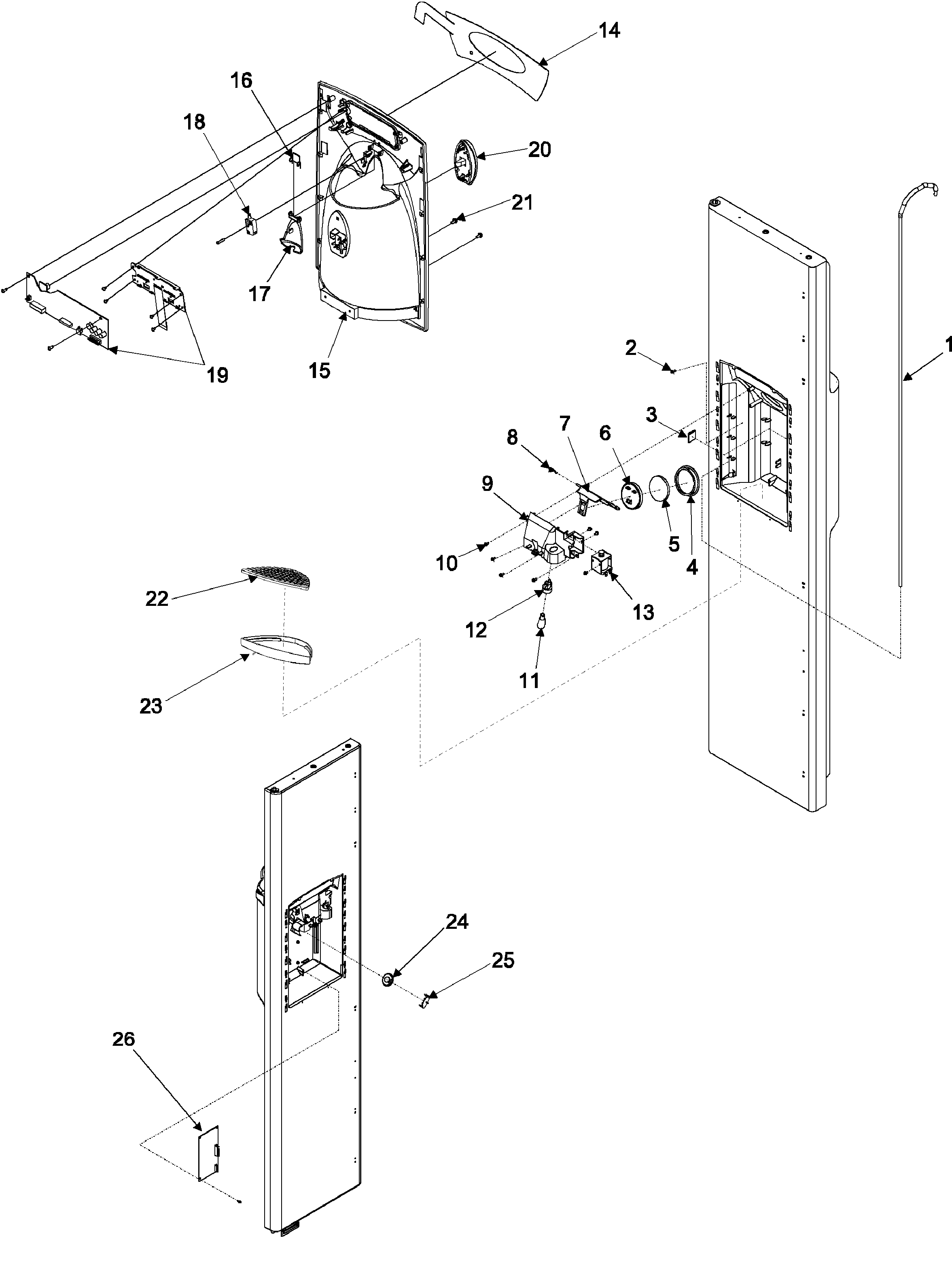 Amana ARS9269BS-PARS9269BS0 fz door and facade diagram
