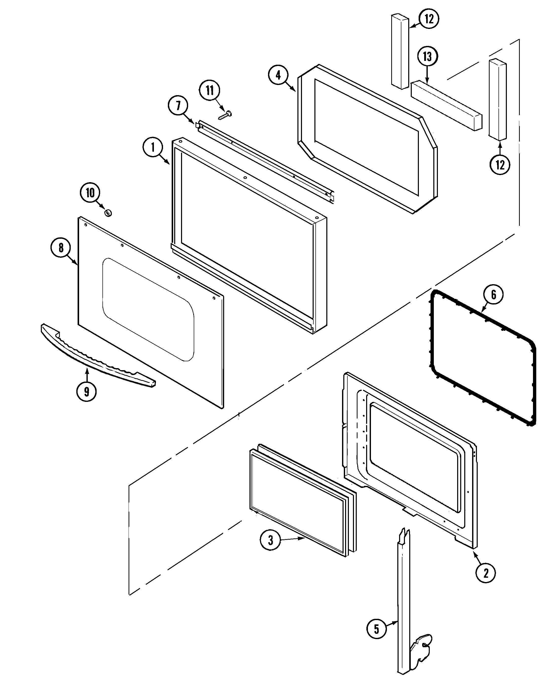 Maytag MMW5530CAB door diagram