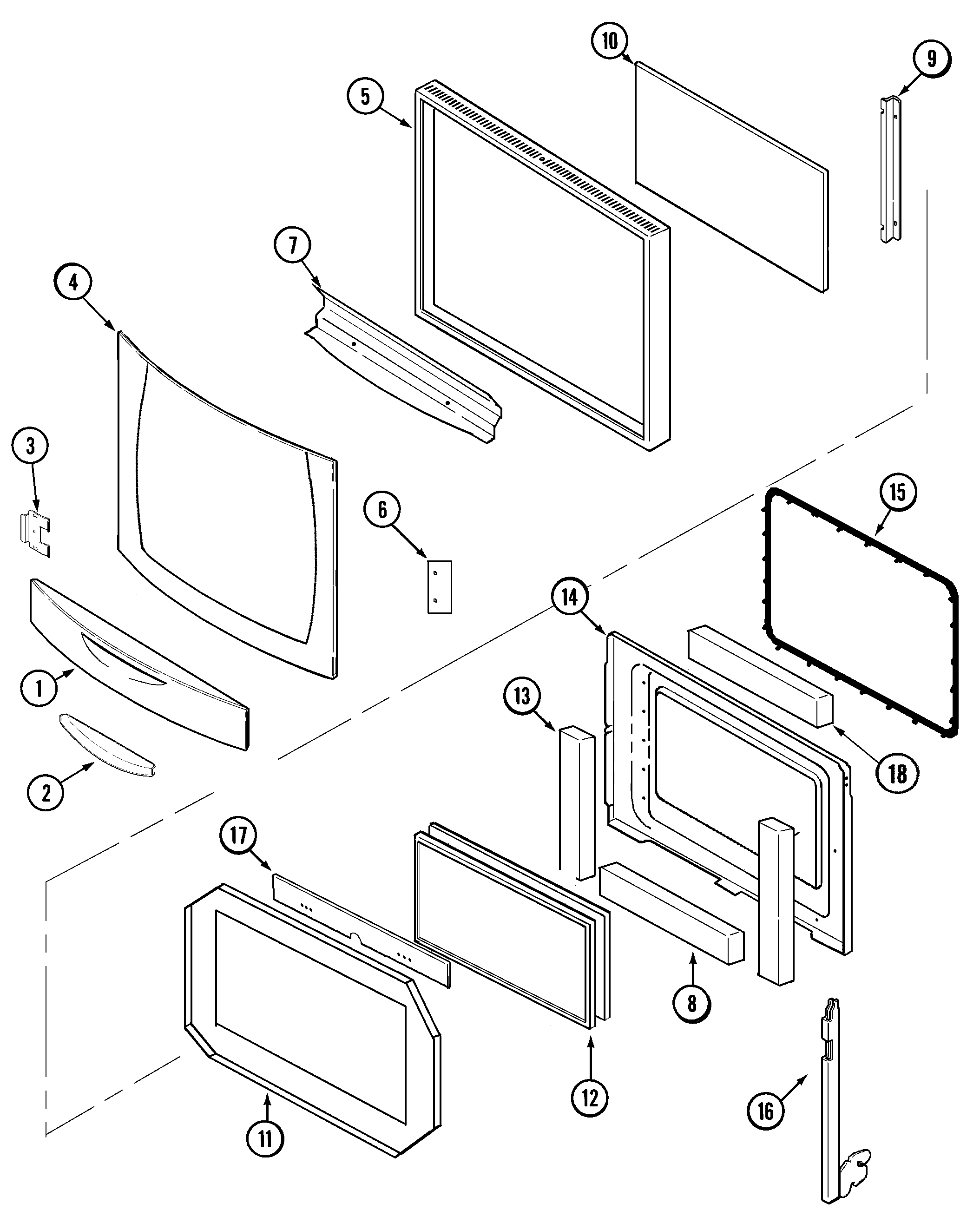 Jenn-Air JJW8530CAS door (stl) diagram
