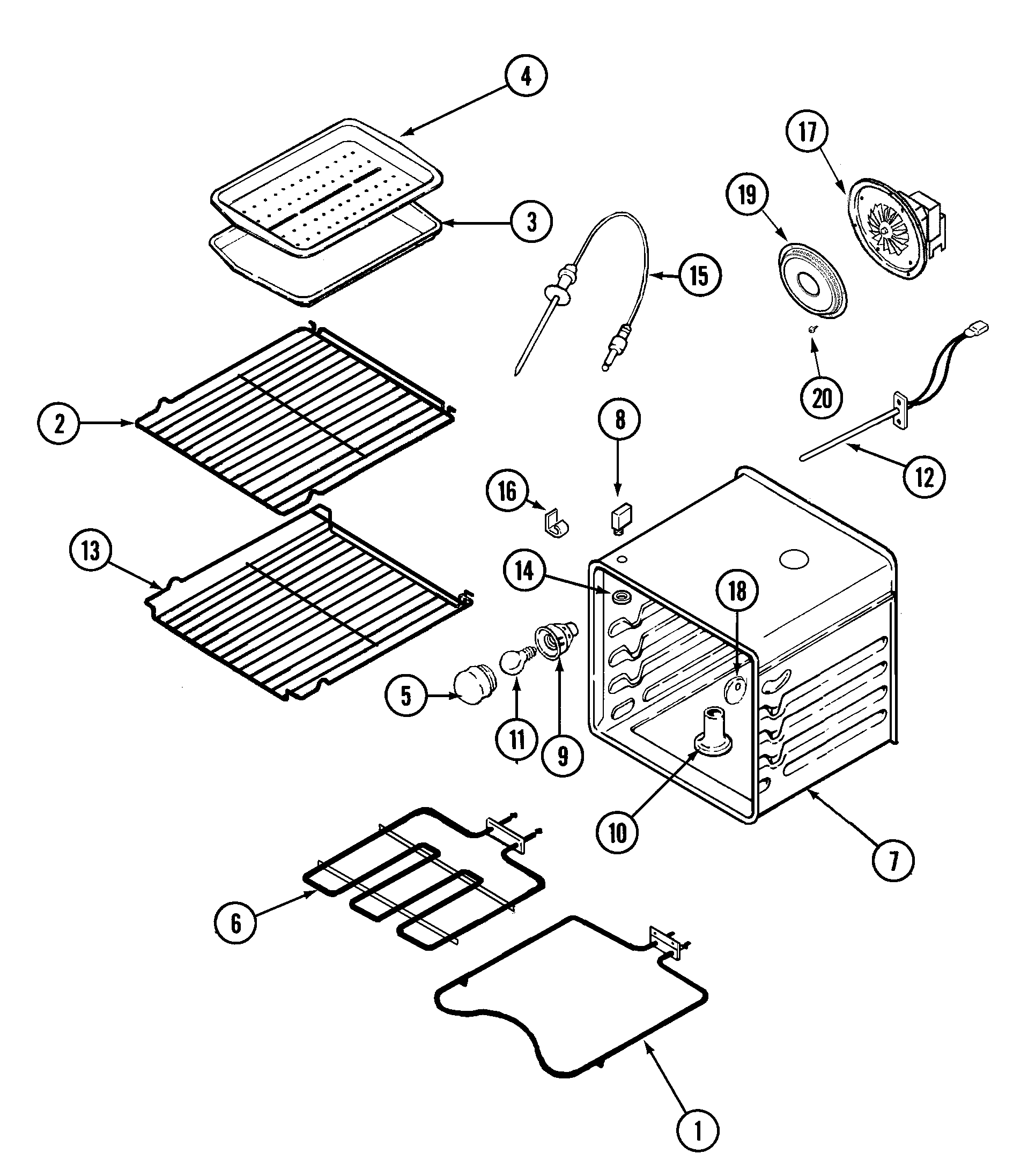 Jenn-Air JMW9530CAW oven diagram