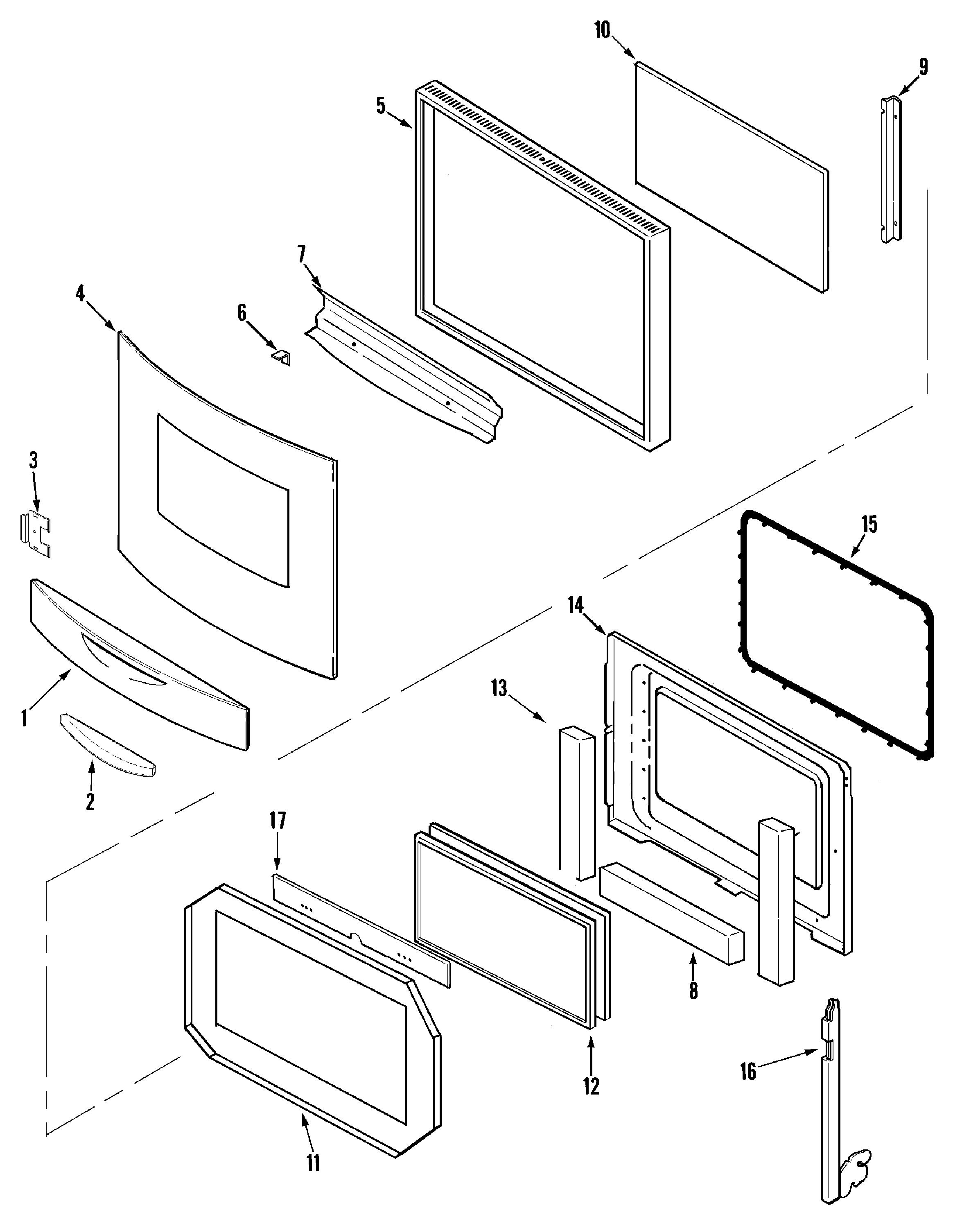 Jenn-Air JJW9530CCB door diagram