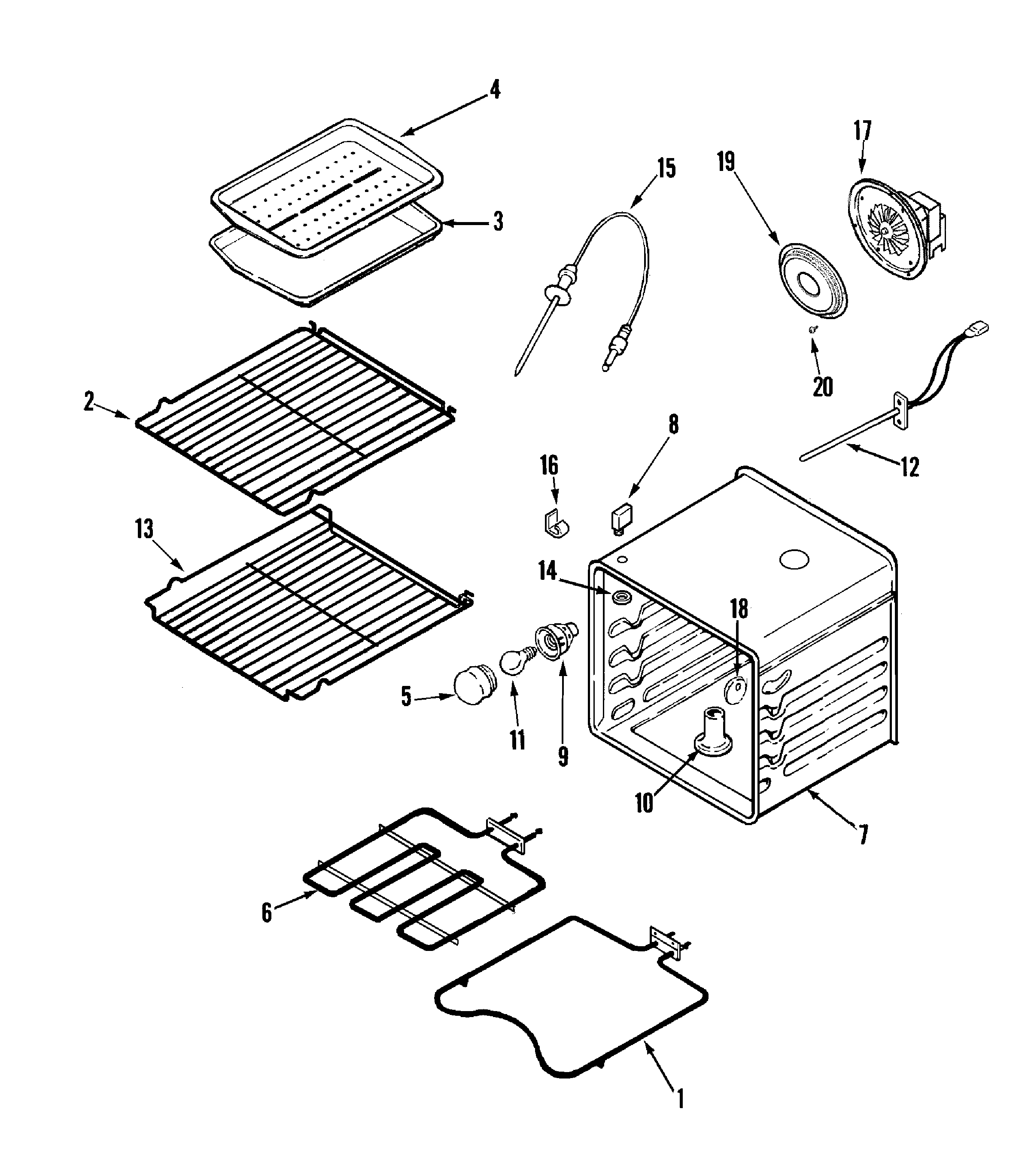 Jenn-Air JJW9530CCS oven diagram