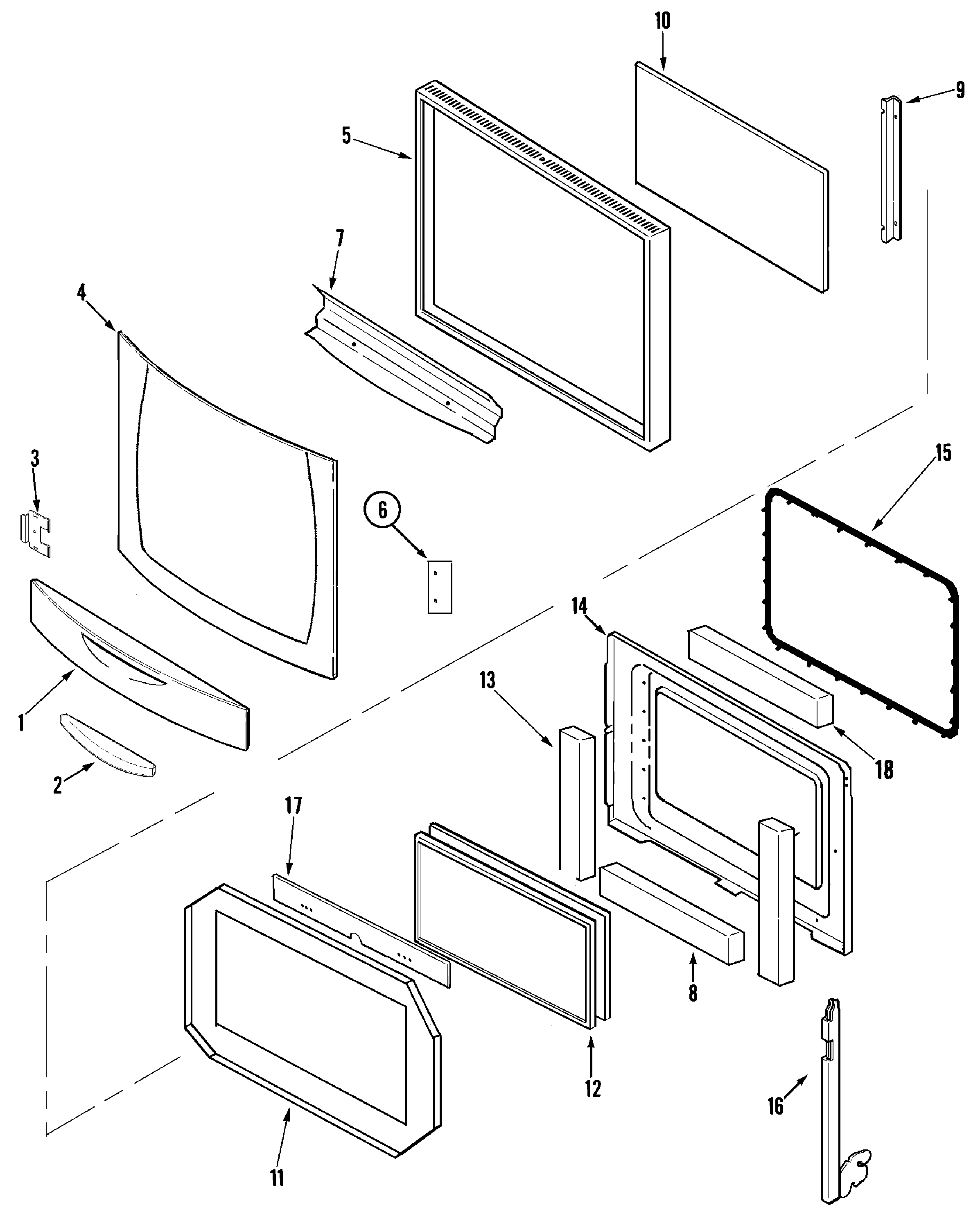 Jenn-Air JJW9530CCS door (stl) diagram