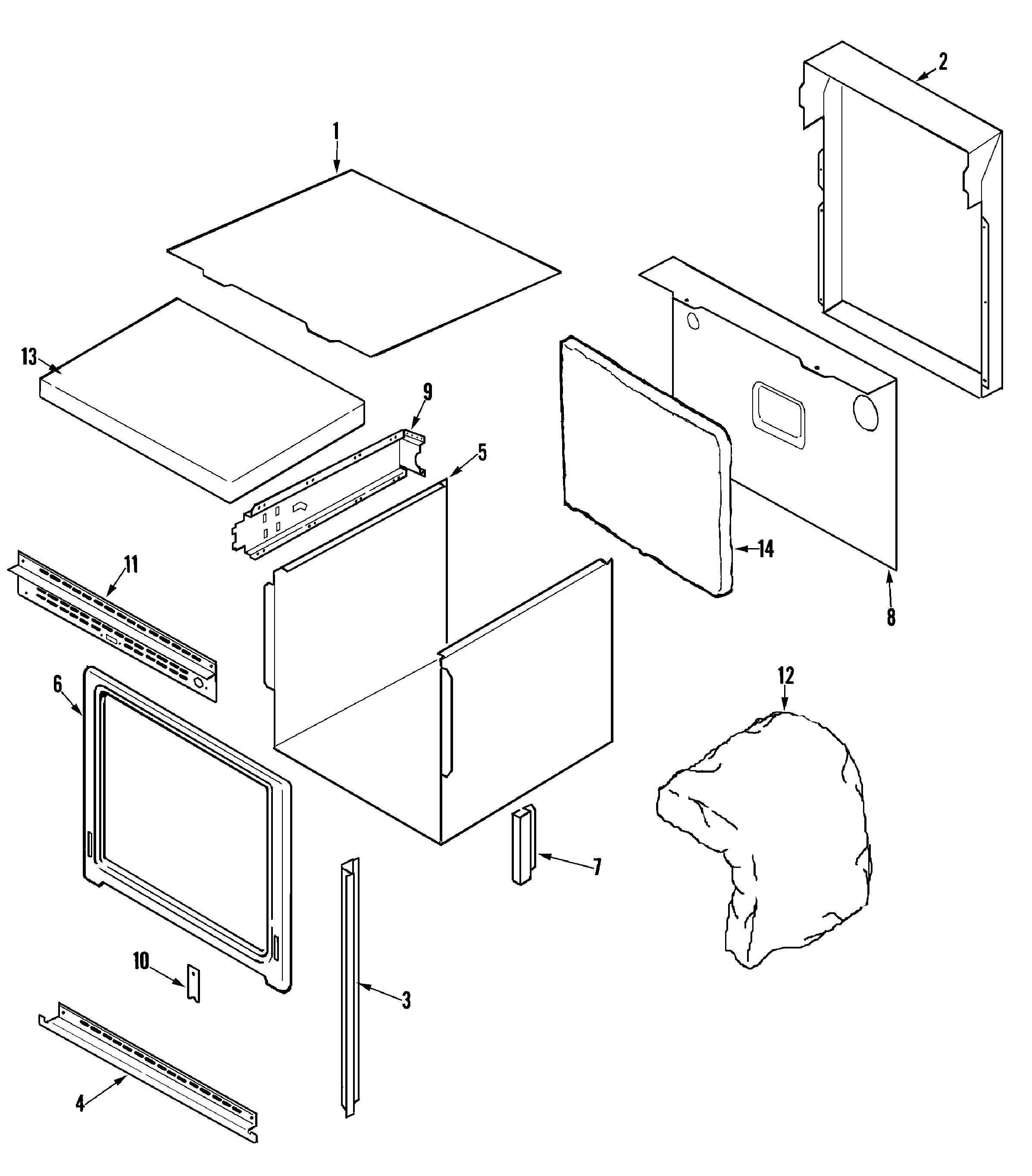 Jenn-Air JJW9630CCW body diagram