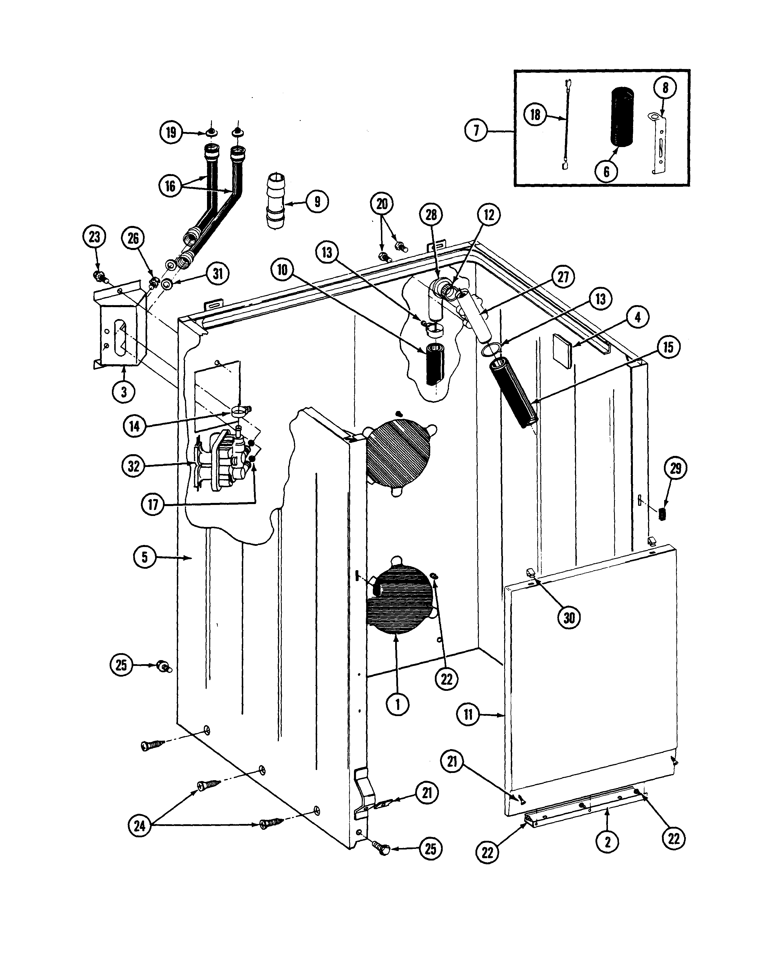Maytag LAT9200AAL cabinet diagram
