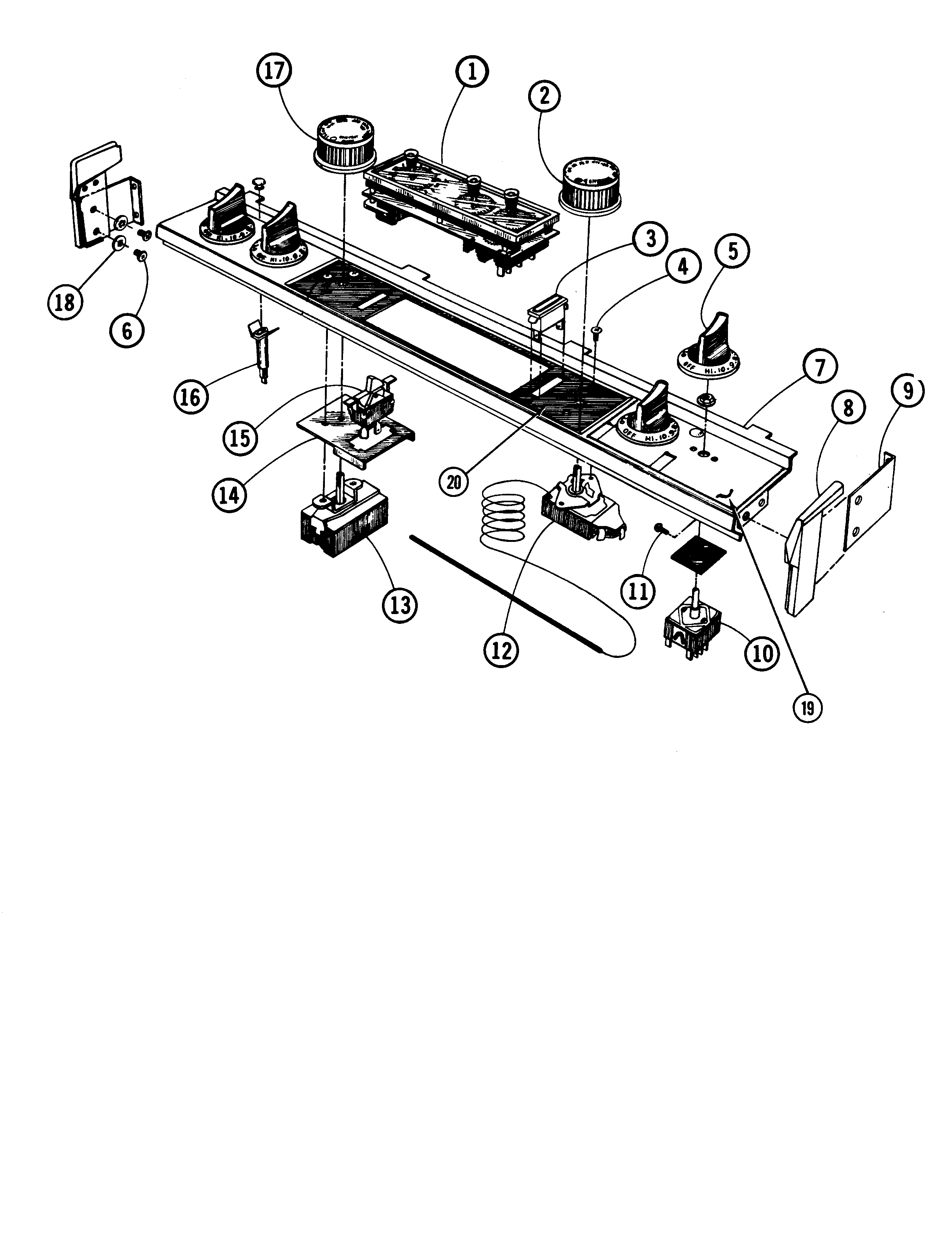Jenn-Air 4860 control panel diagram