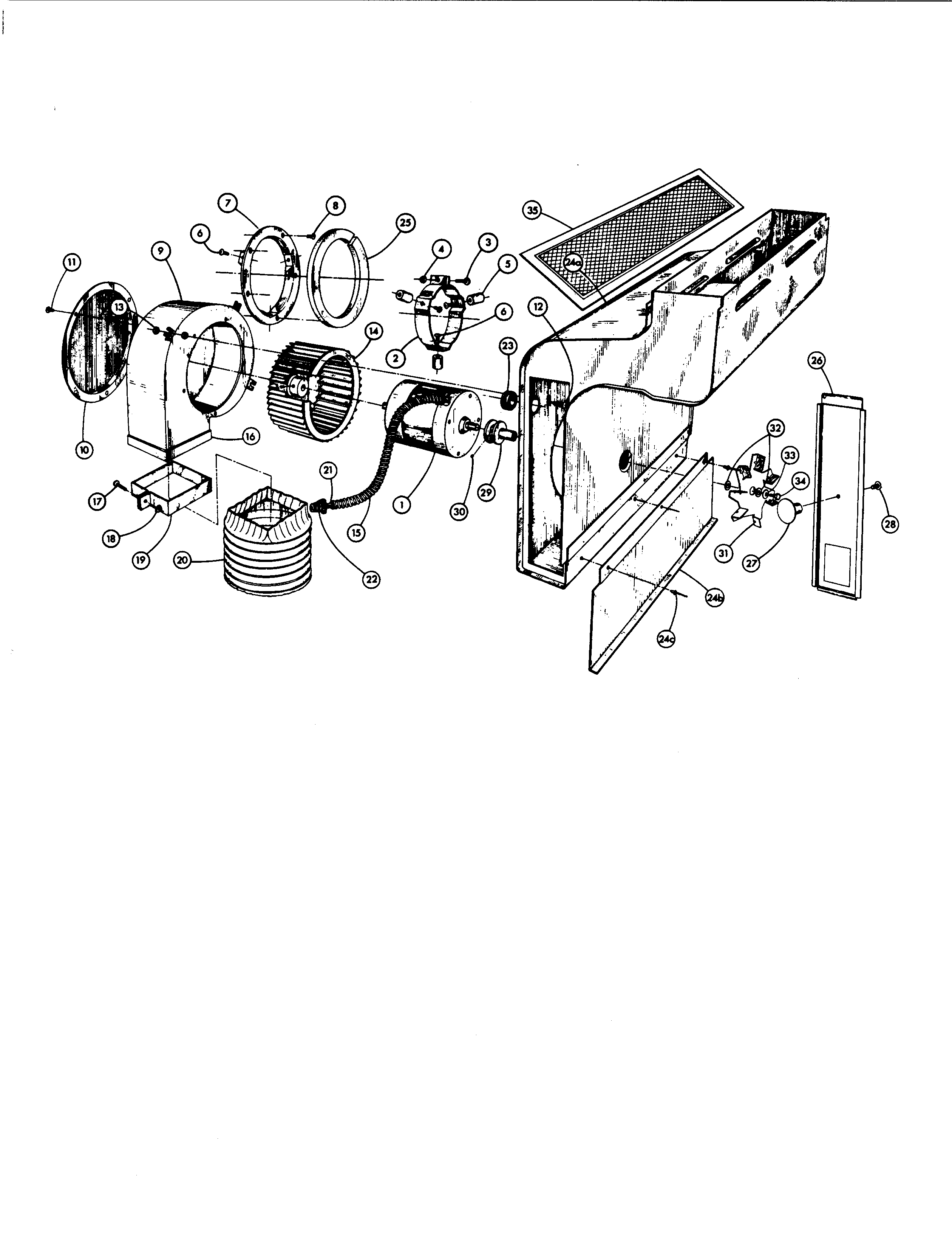 Jenn-Air 4875 blower assembly/plenum diagram
