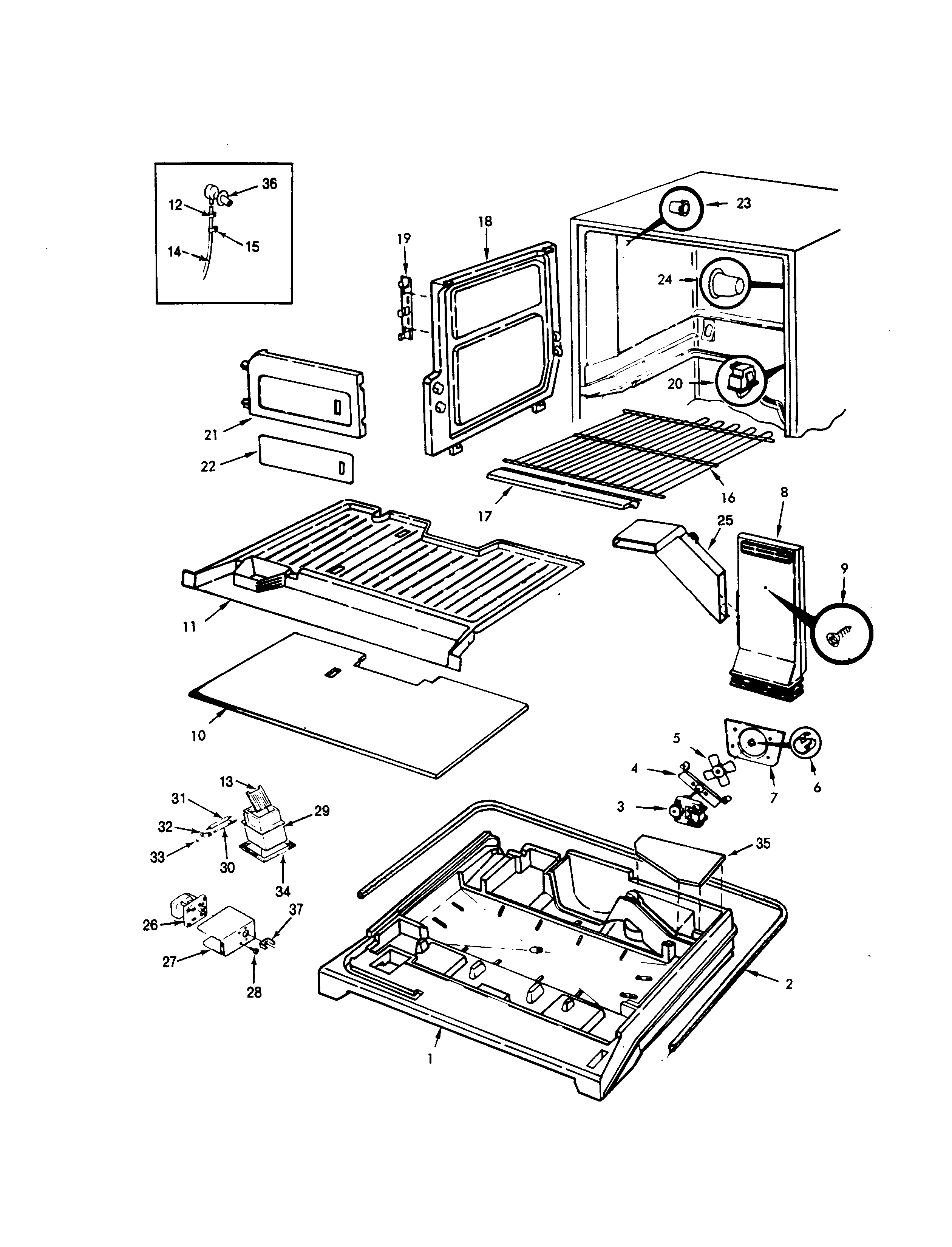 Maytag BDNT22L9/AA85B freezer compartment diagram