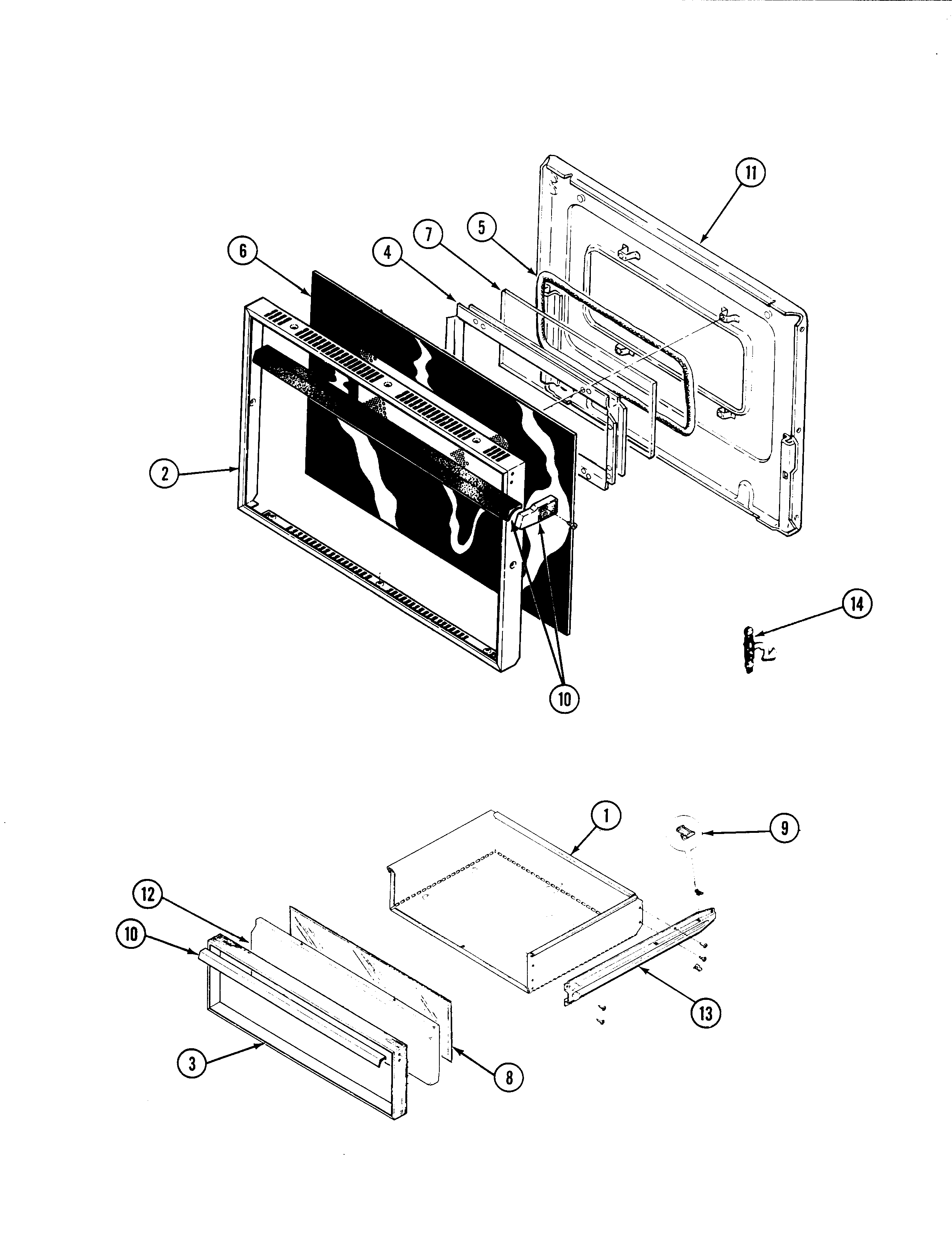Magic Chef 38FK-6TXW door diagram