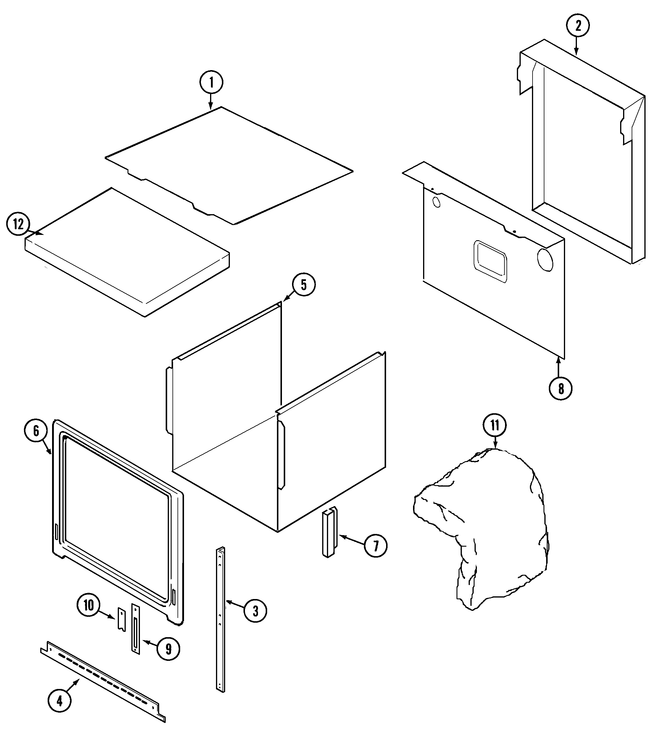 Jenn-Air W30400PU body (w30400pf,pg,pk,pr,pu) diagram