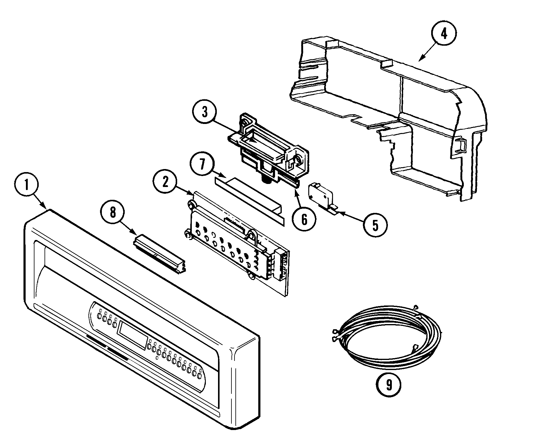 Maytag MDB9100AWS control panel diagram