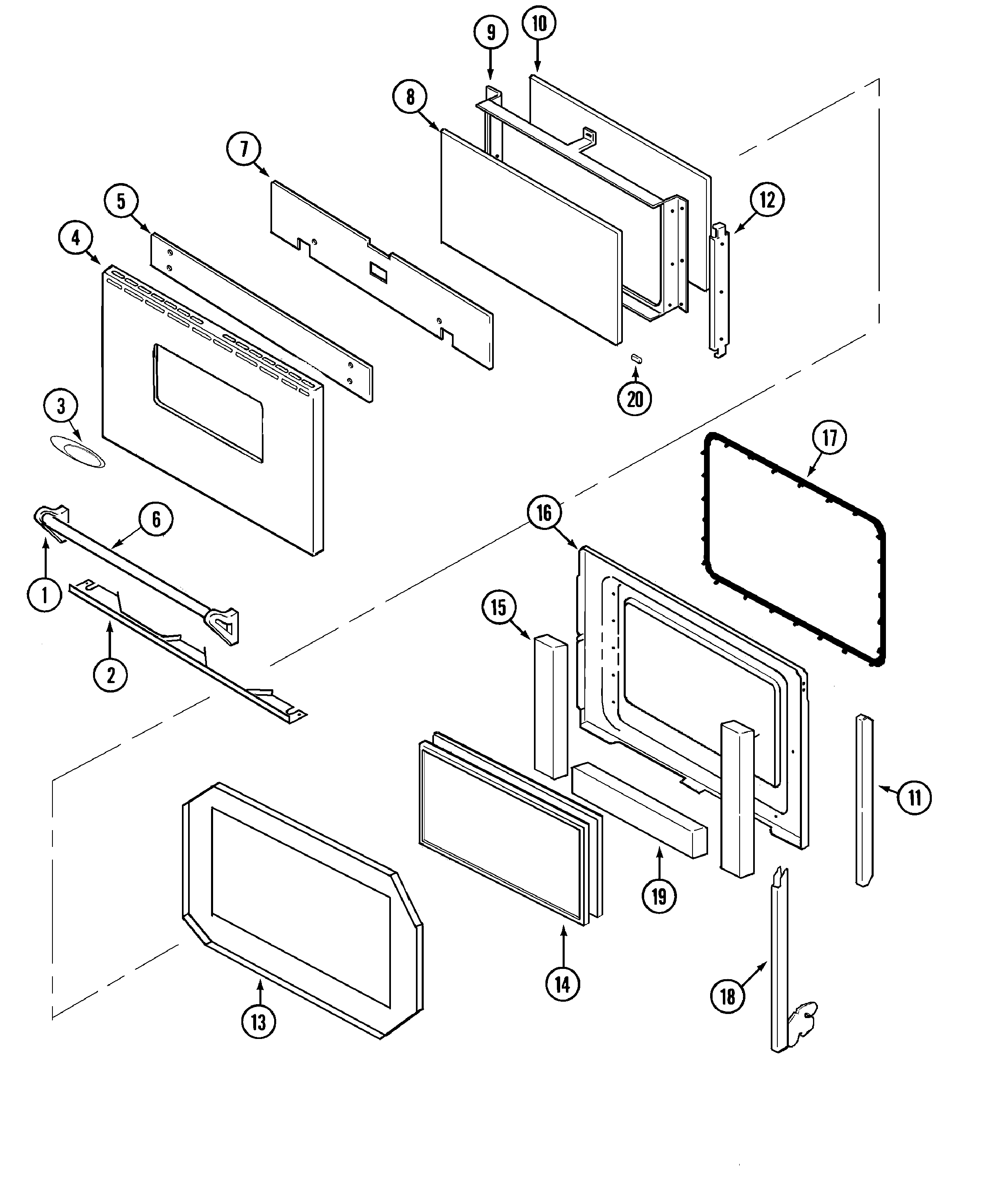Amana ACB6280AS door diagram
