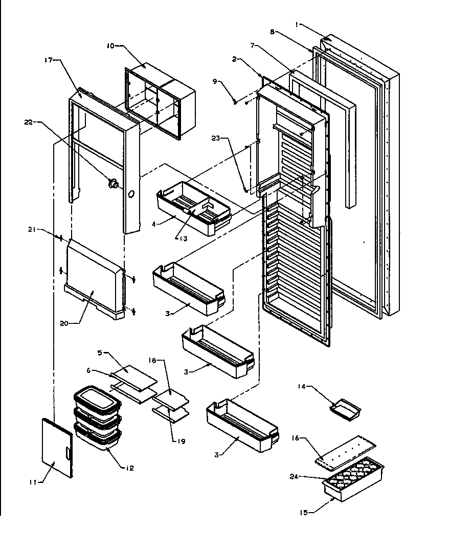 Amana SZD27NE-P1162410WE ref door diagram