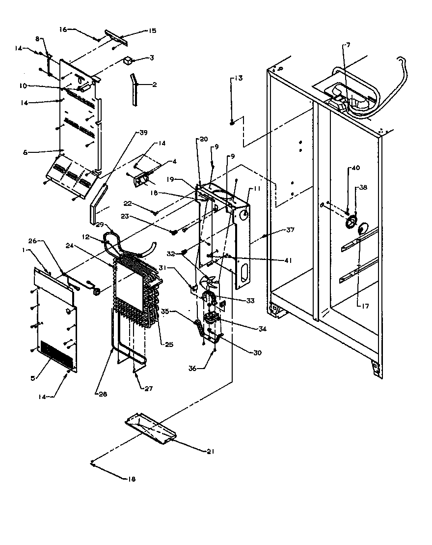 Amana SZD27NE-P1162410WE evap and air handling diagram