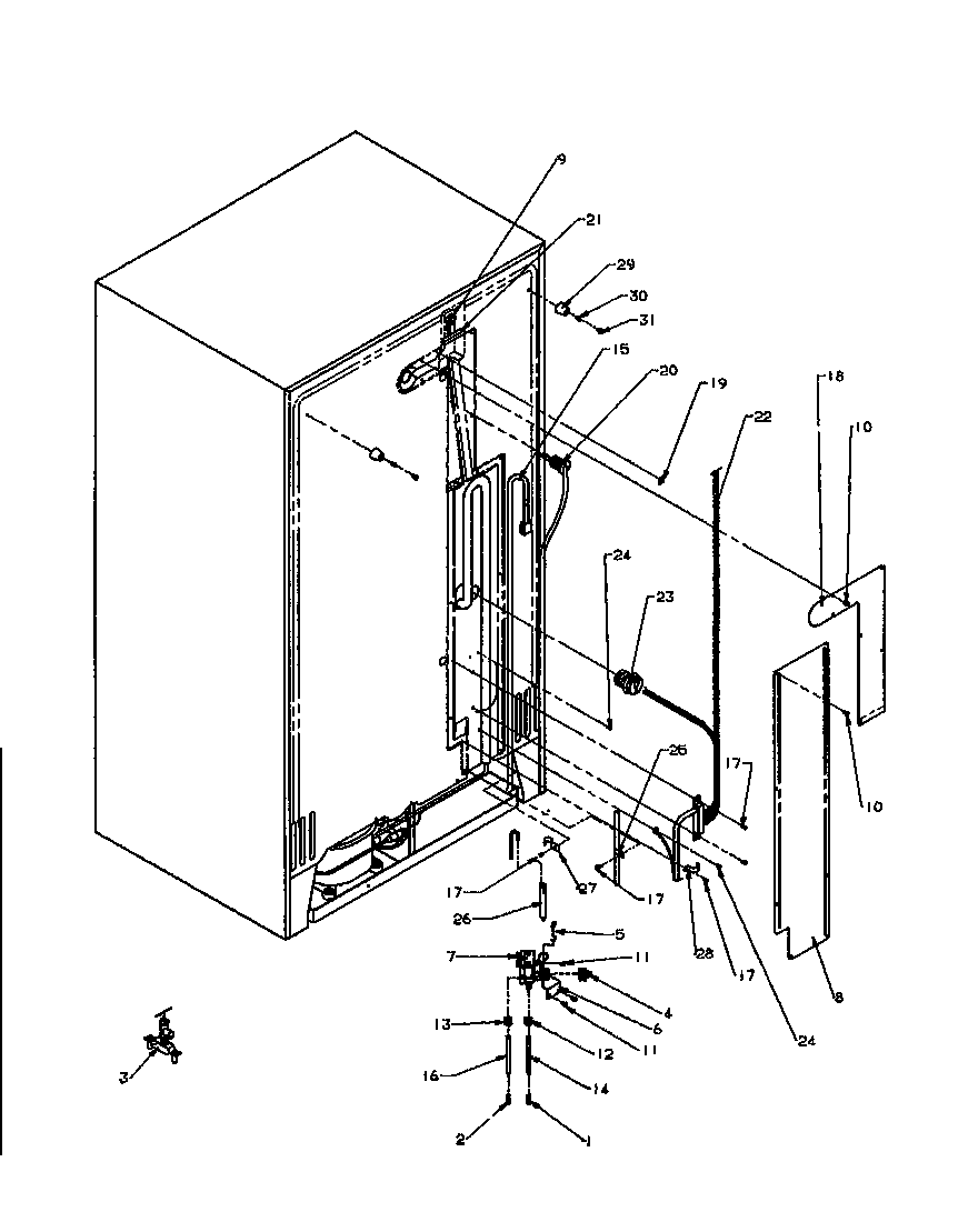 Amana SZD27NE-P1162410WE cabinet back diagram