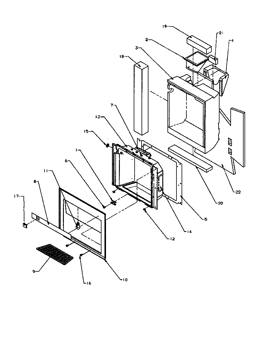 Amana SZD27NE-P1162410WE ice and water cavity diagram