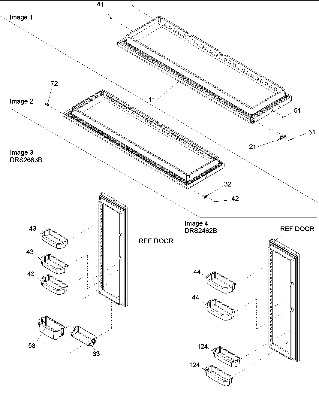 Amana DRS2663BC-PDRS2663BC0 refrigerator door diagram