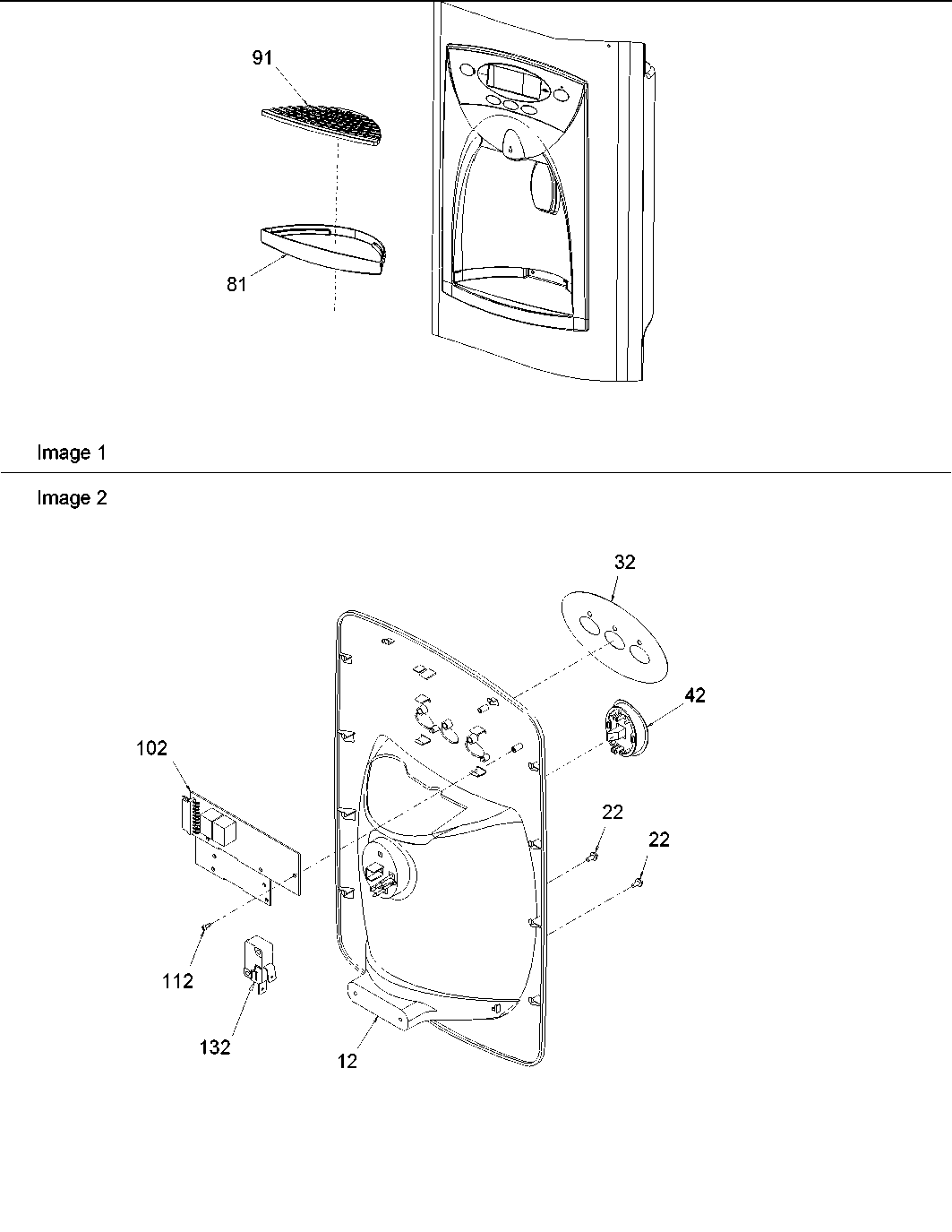 Amana DRS2663BC-PDRS2663BC0 faade diagram