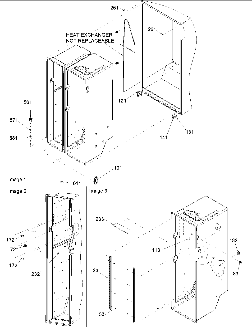Amana DRS2663BC-PDRS2663BC0 cabinet parts diagram