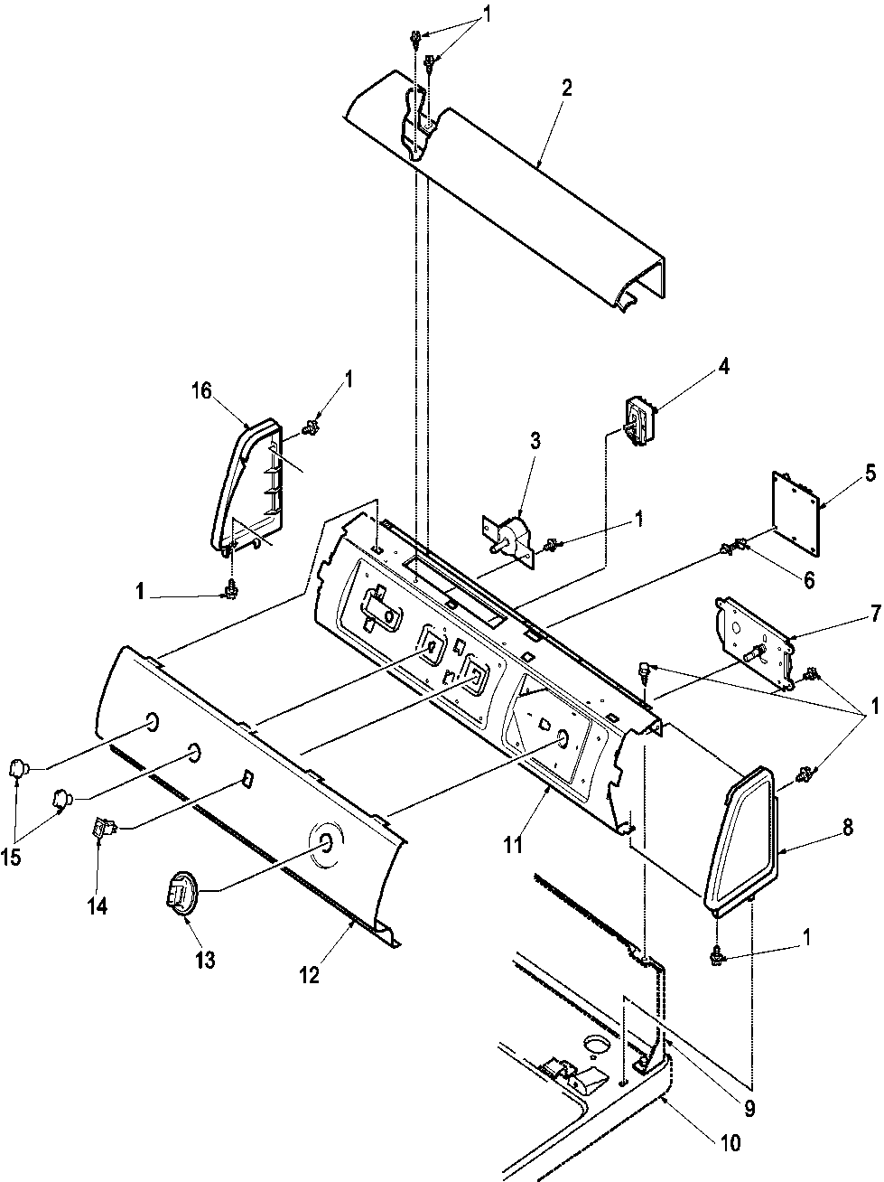 Amana LEA80AW-PLEA80AW control panel diagram