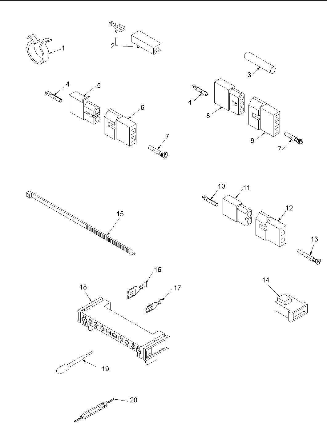 Amana LEC60AW-PLEC60AW terminals and motor connection  block diagram