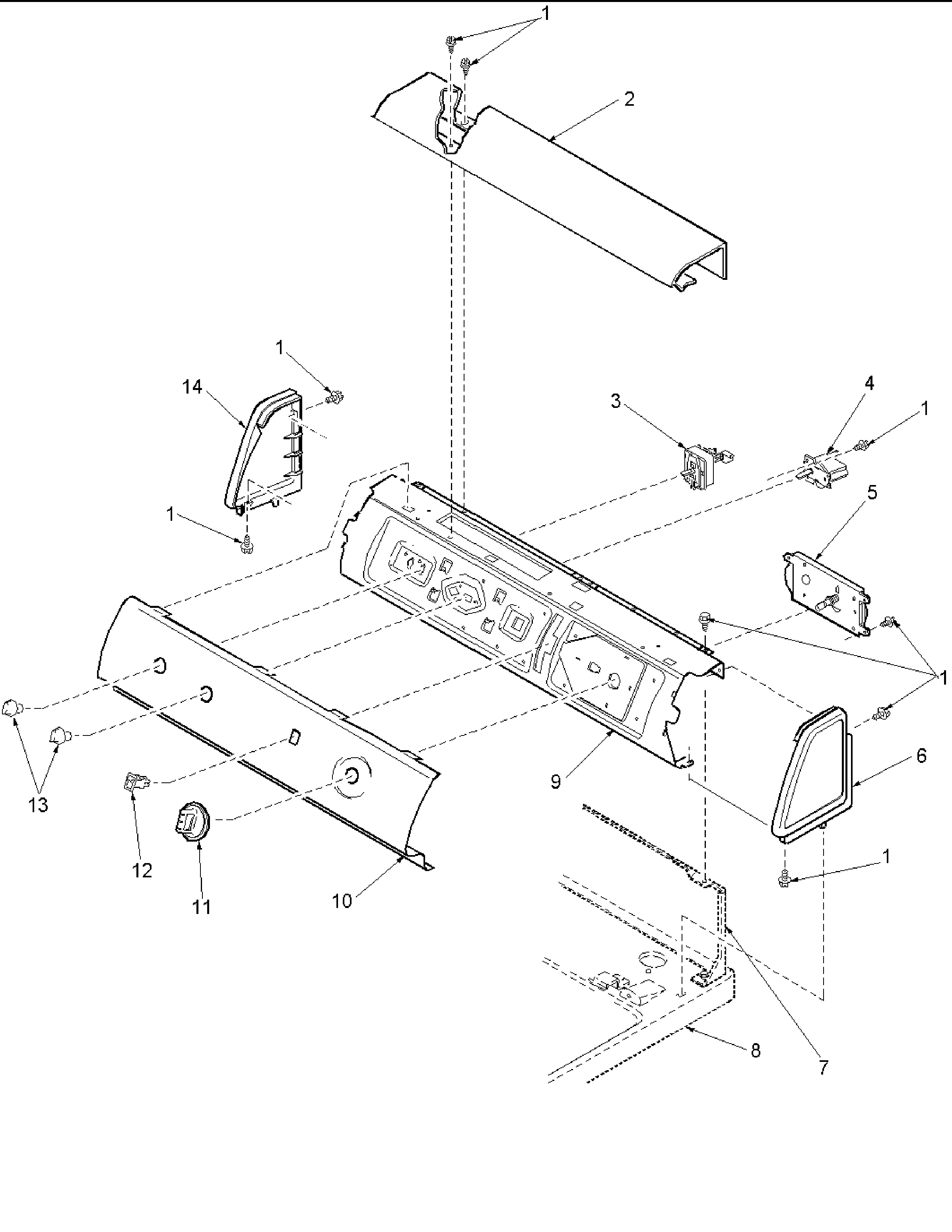 Amana LGC50AW-PLGC50AW control panel diagram