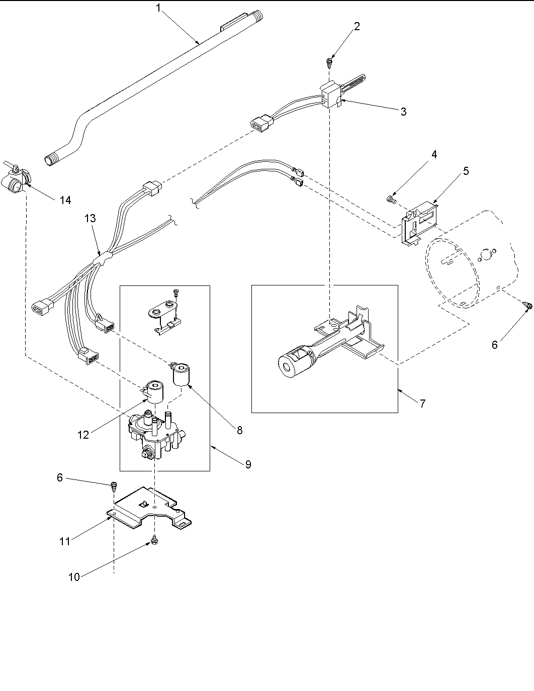 Amana LGD20AW-PLGD20AW gas valve, igniter & gas conversion kits diagram