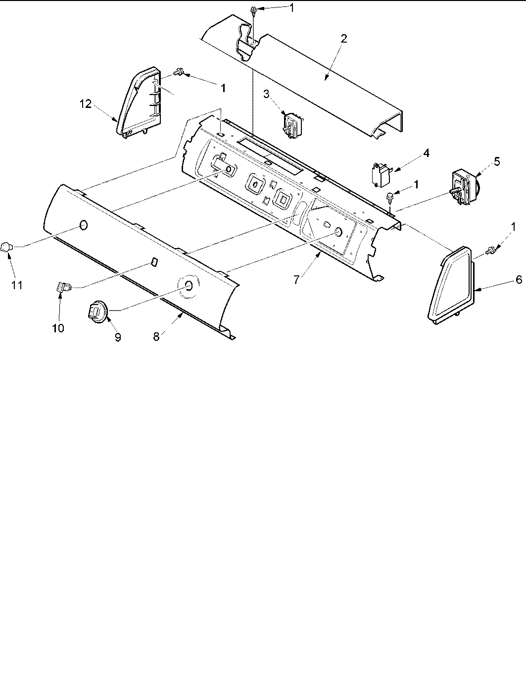 Amana DLG330RCW-PDLG330RCW control panel diagram