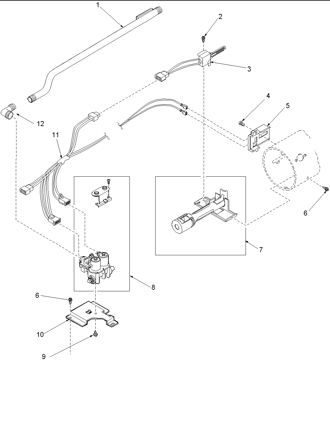 Amana ALG643RBC-PALG643RBC1 gas valve, igniter & gas conversion kit diagram