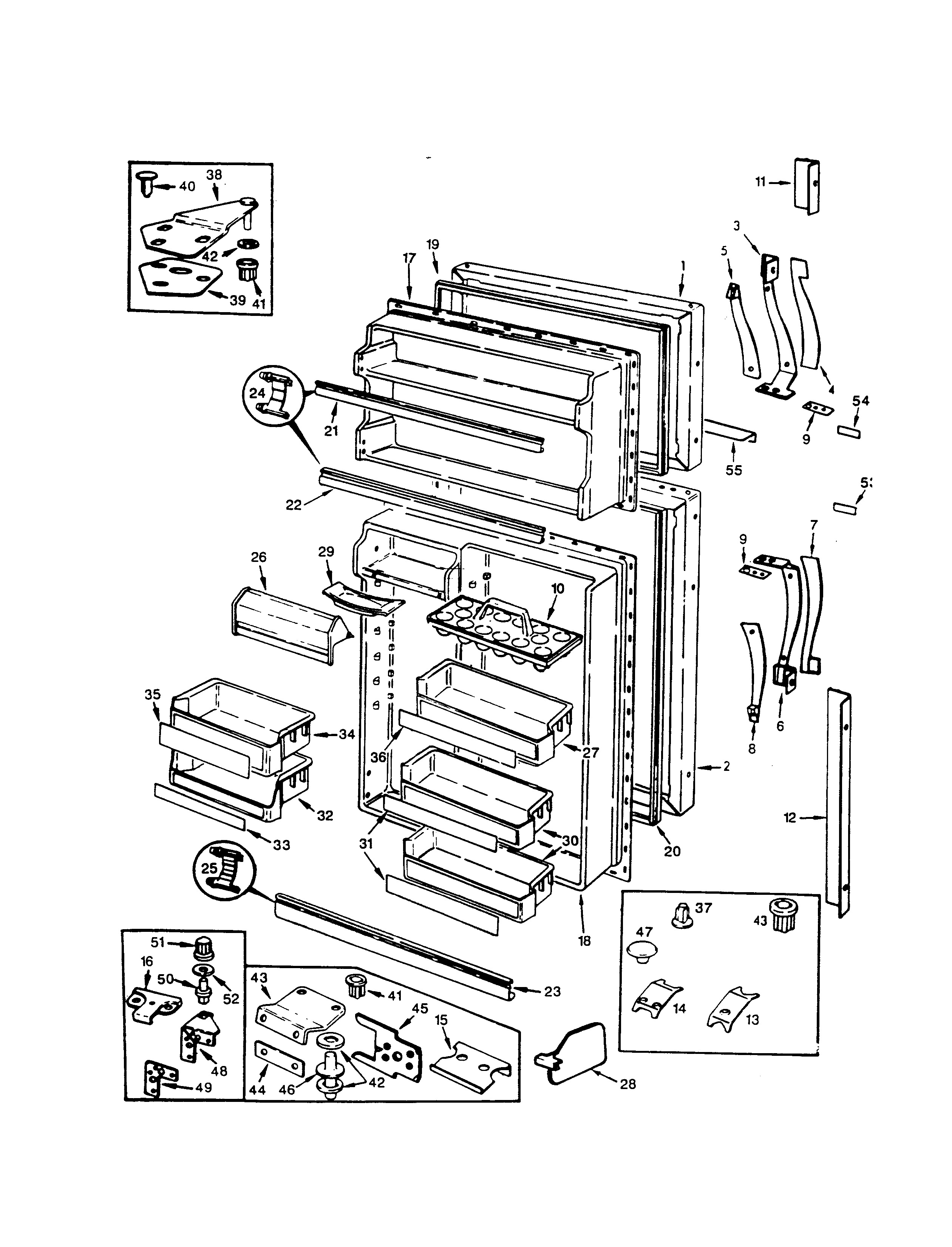 Admiral NT23K9-9A69A doors diagram