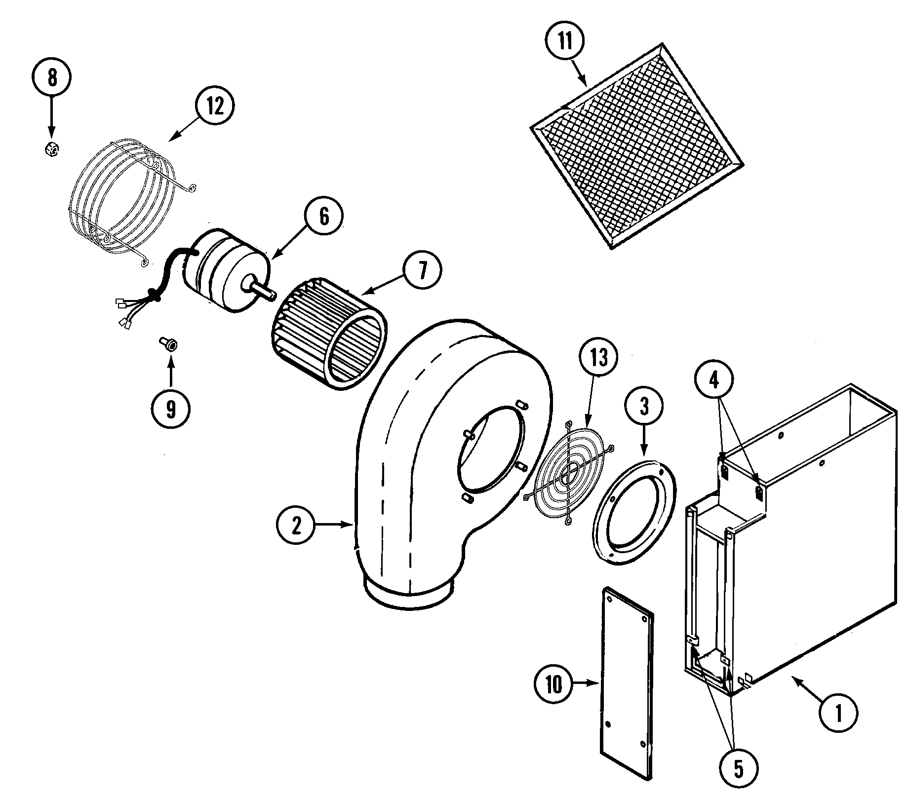 Jenn-Air JED8130ADB blower plenum diagram