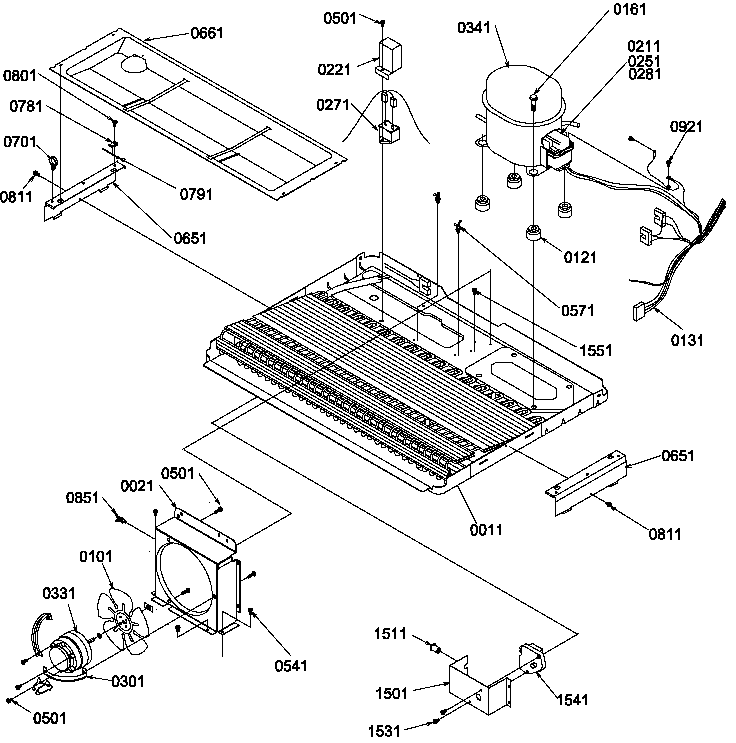 Amana SCD25TW-P1190422WW machine compartment diagram