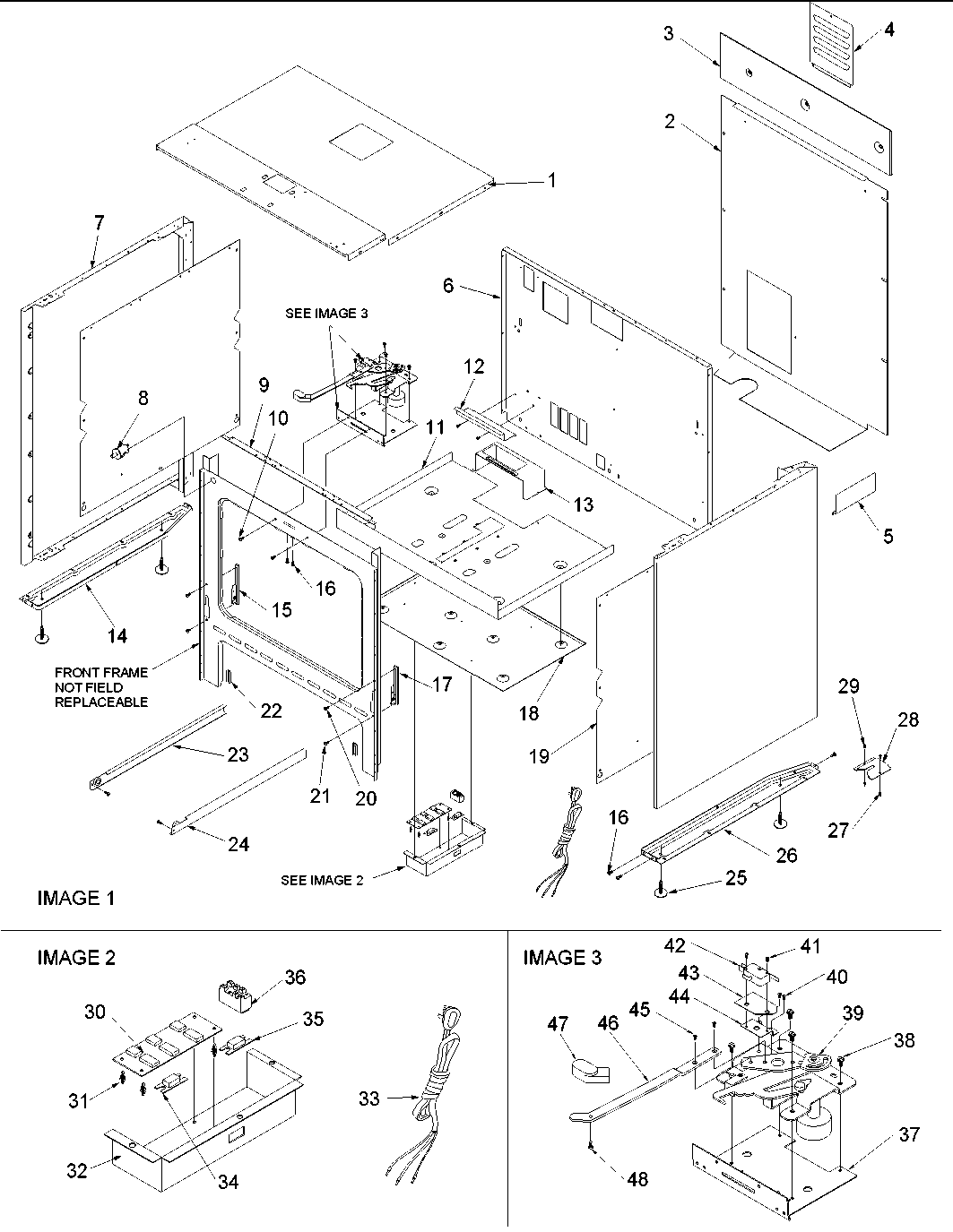 Amana AGDS902E-P1131833NE cabinet diagram