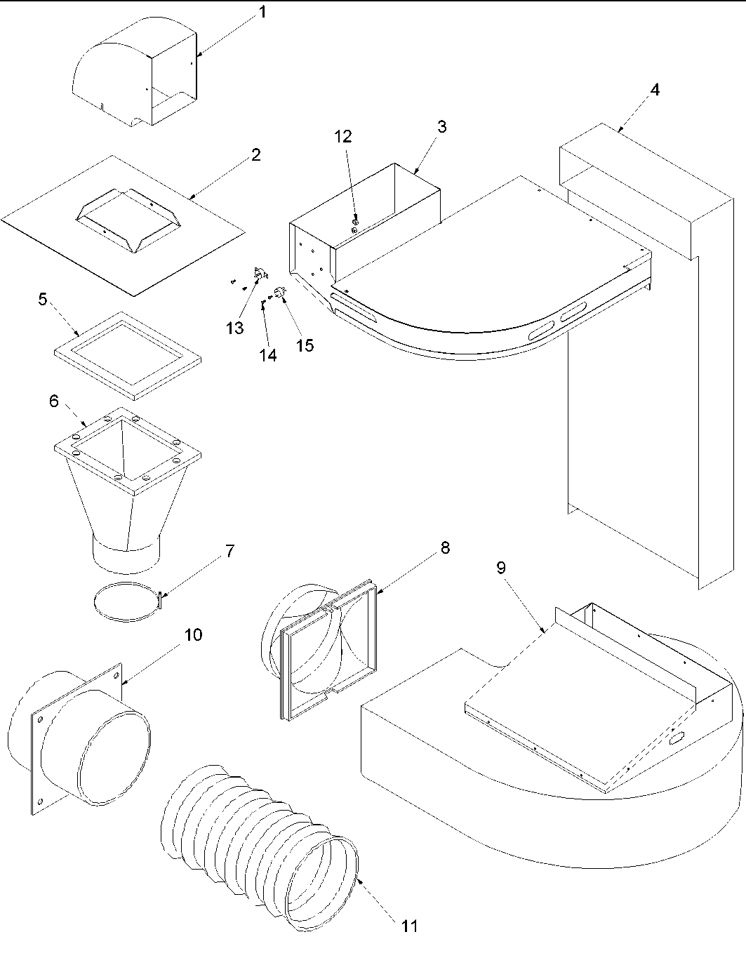 Amana AGDS902E-P1131833NE ventilation parts diagram