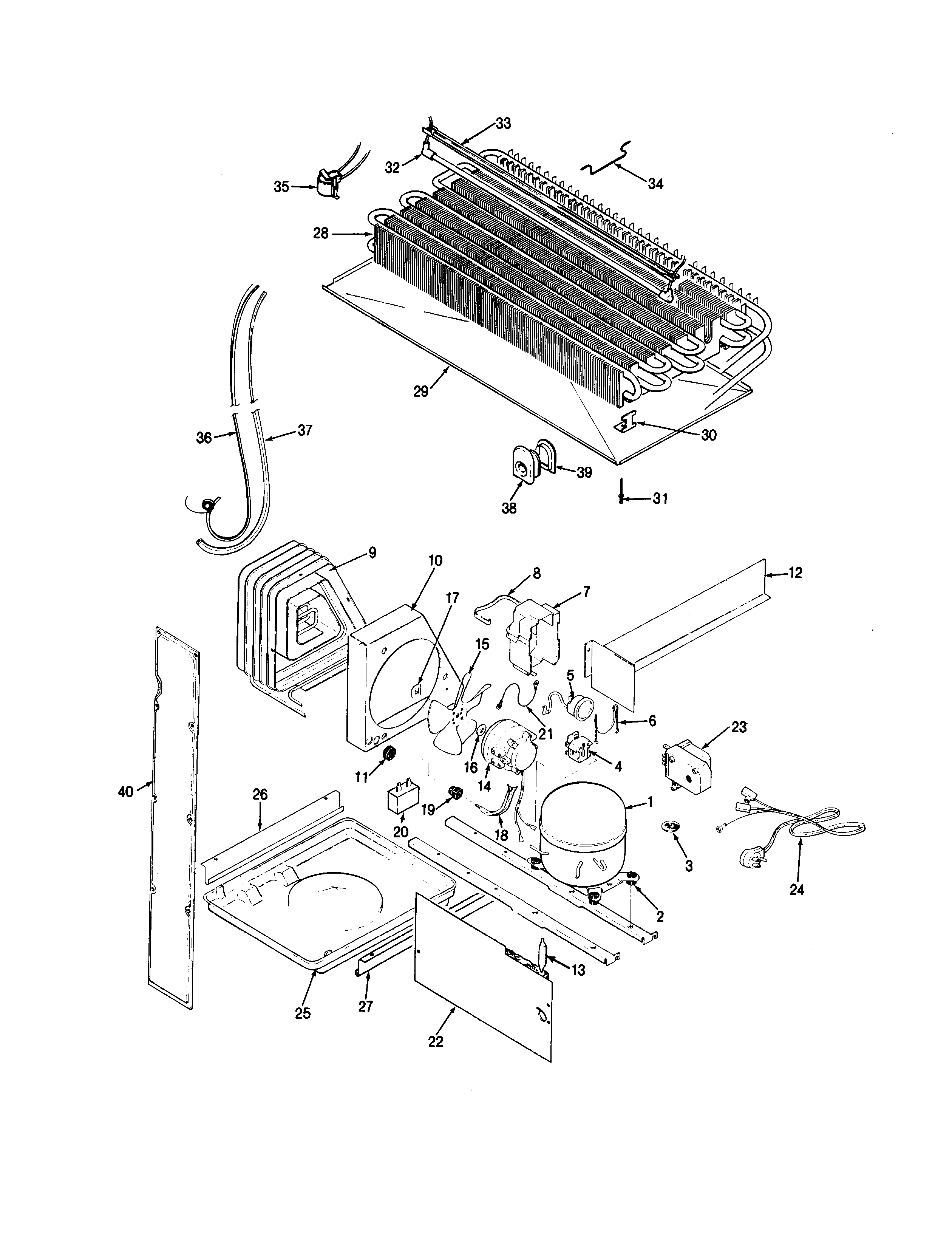 Jenn-Air JRTD226L-BJ84A unit compartment & system diagram