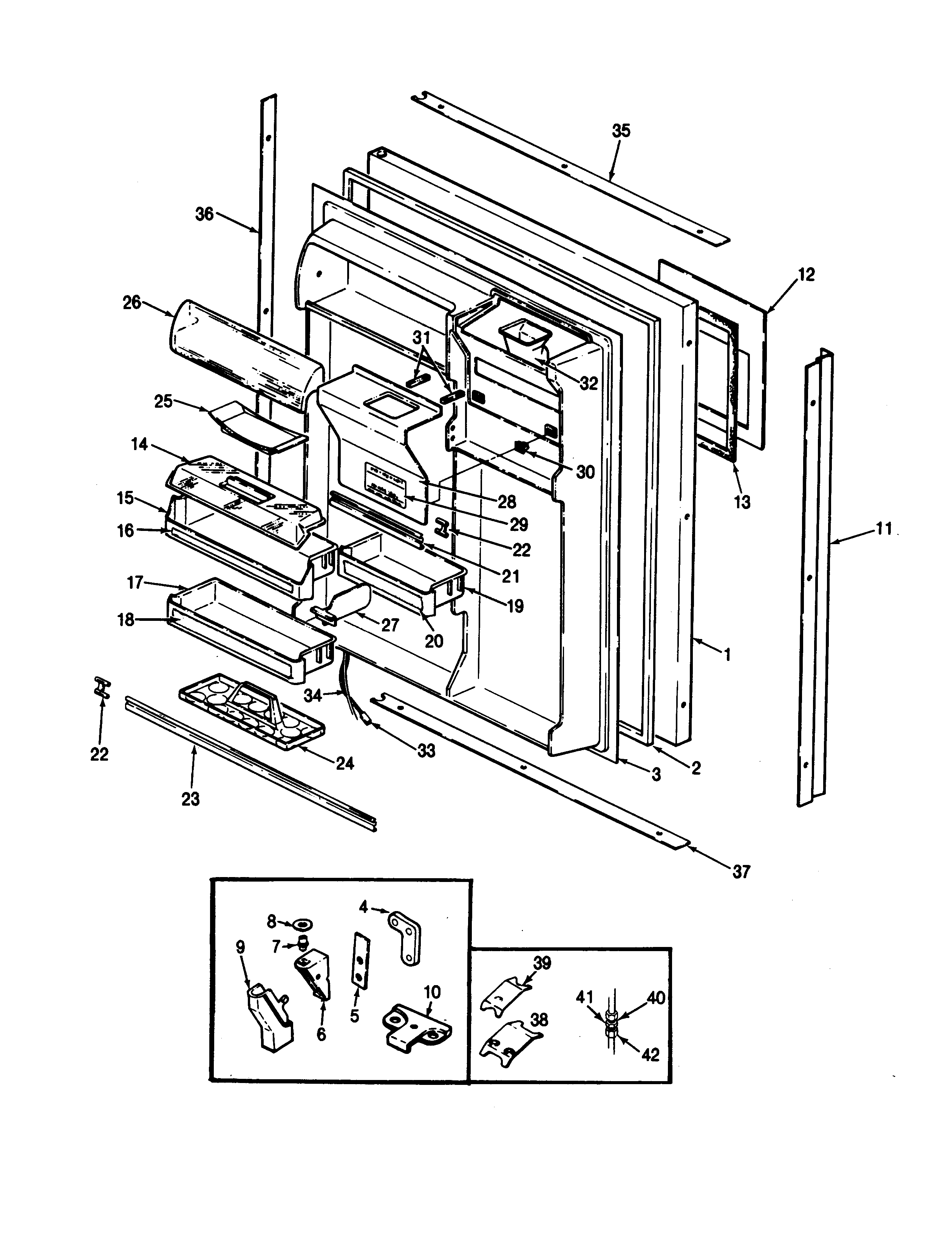 Jenn-Air JRTD226L-BJ84A fresh food door diagram